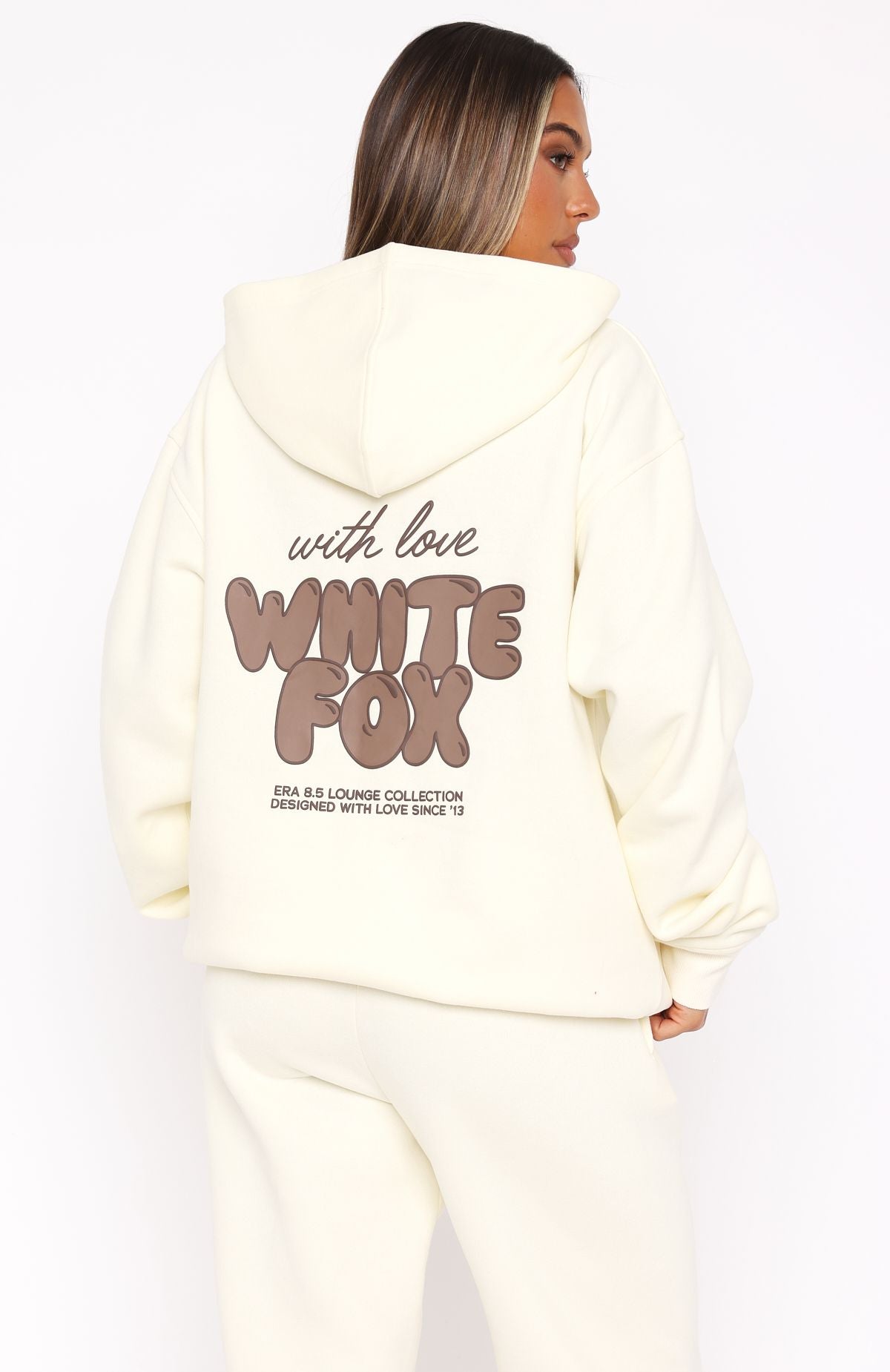 Ultimate Comfort With Love Always Oversized Hoodie - Cream