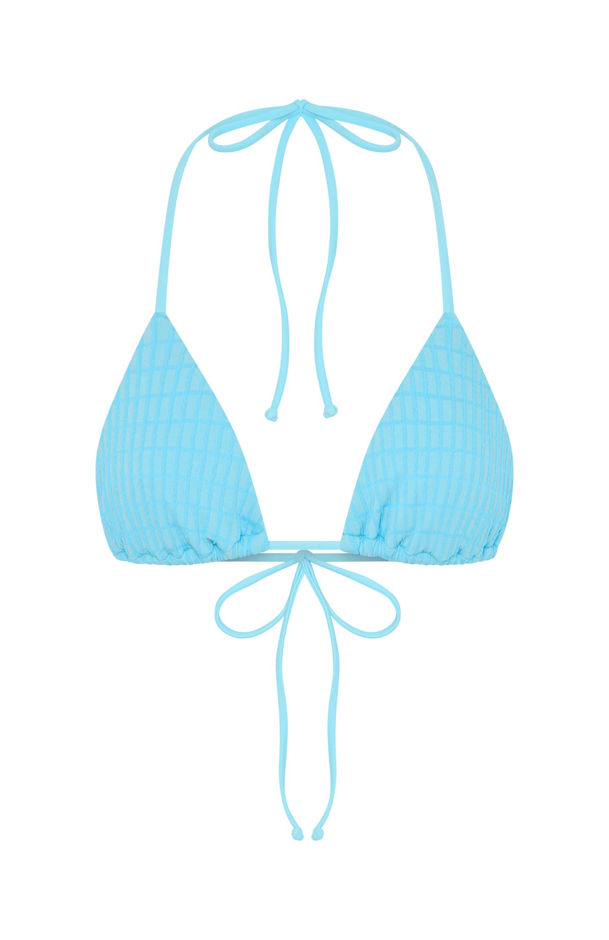 Premium Saltwater Soul Triangle Bikini Top - Malibu Check