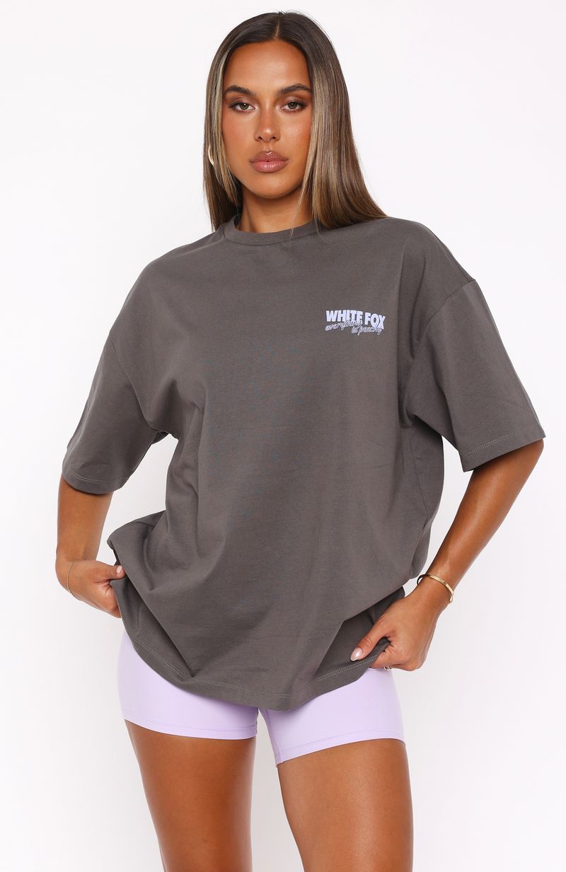 Premium Oversized Peachy Tee - Charcoal Grey