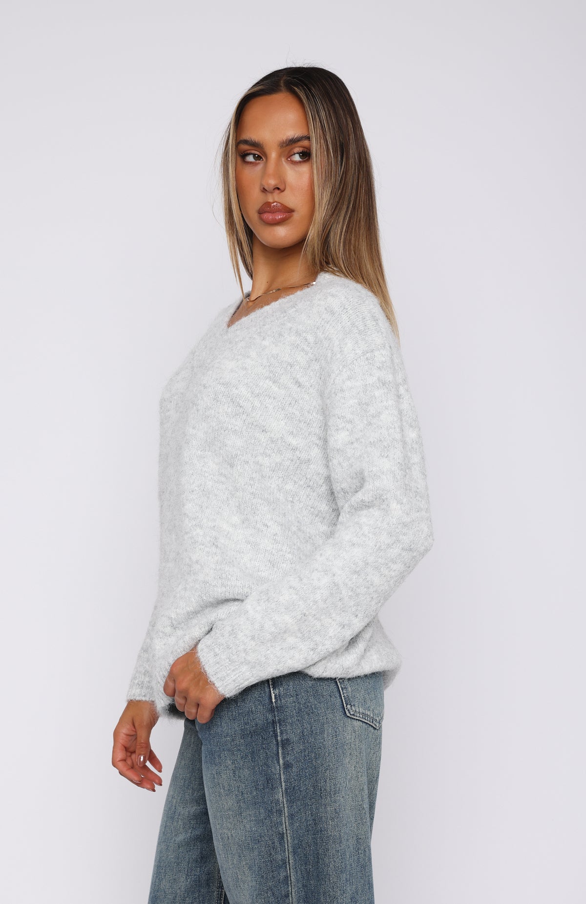Premium Oversized Sweater - Light Grey | Ultimate Winter Essential