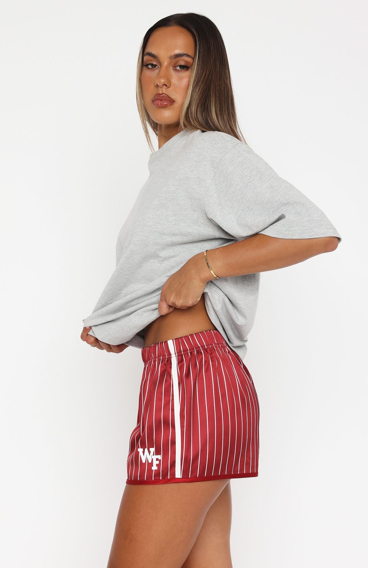 Ultimate Red Stripe Street Style Shorts