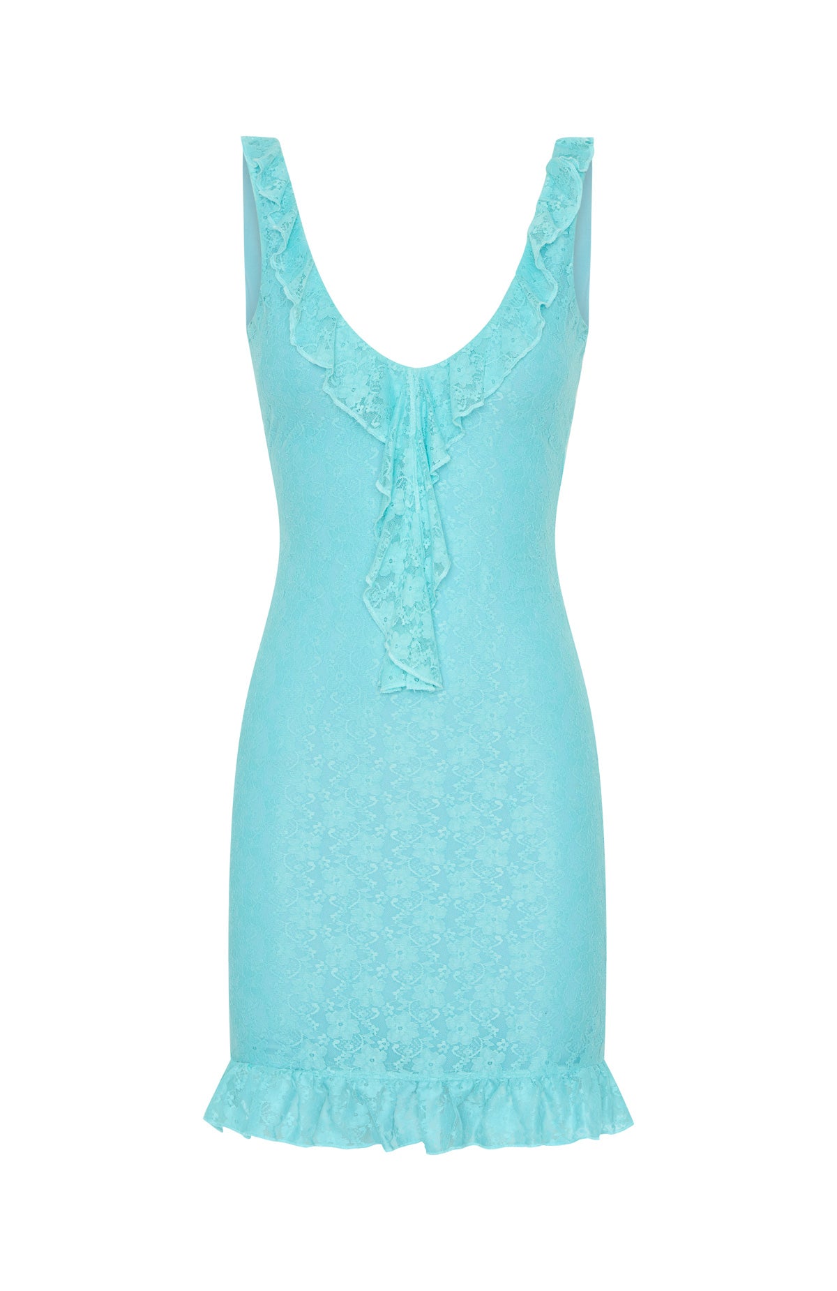 Premium Take A Bow Mini Dress - Aqua Elegance