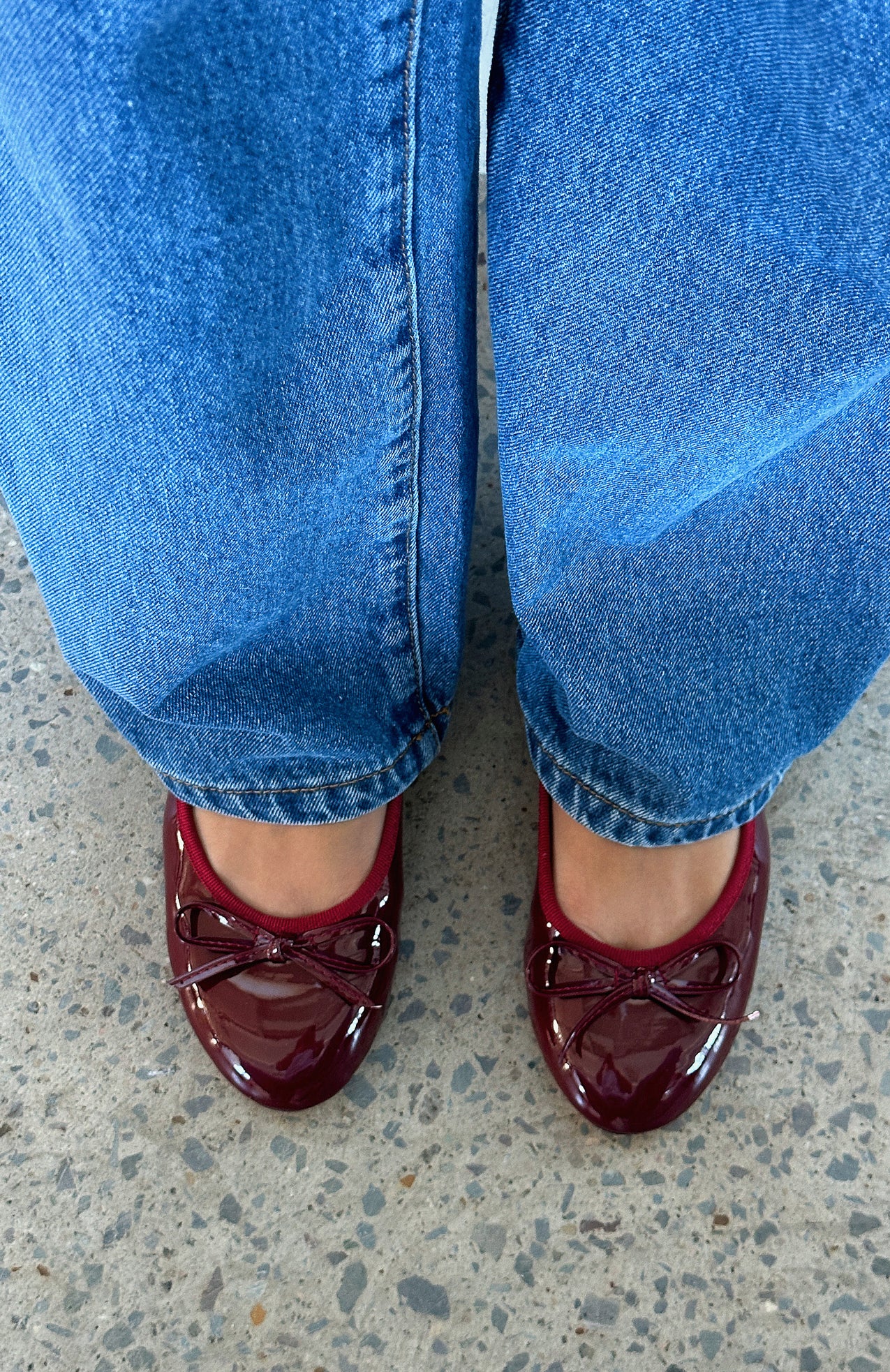 Premium Bridget Ballet Flats - Cherry Cola | Ultimate Comfort & Style