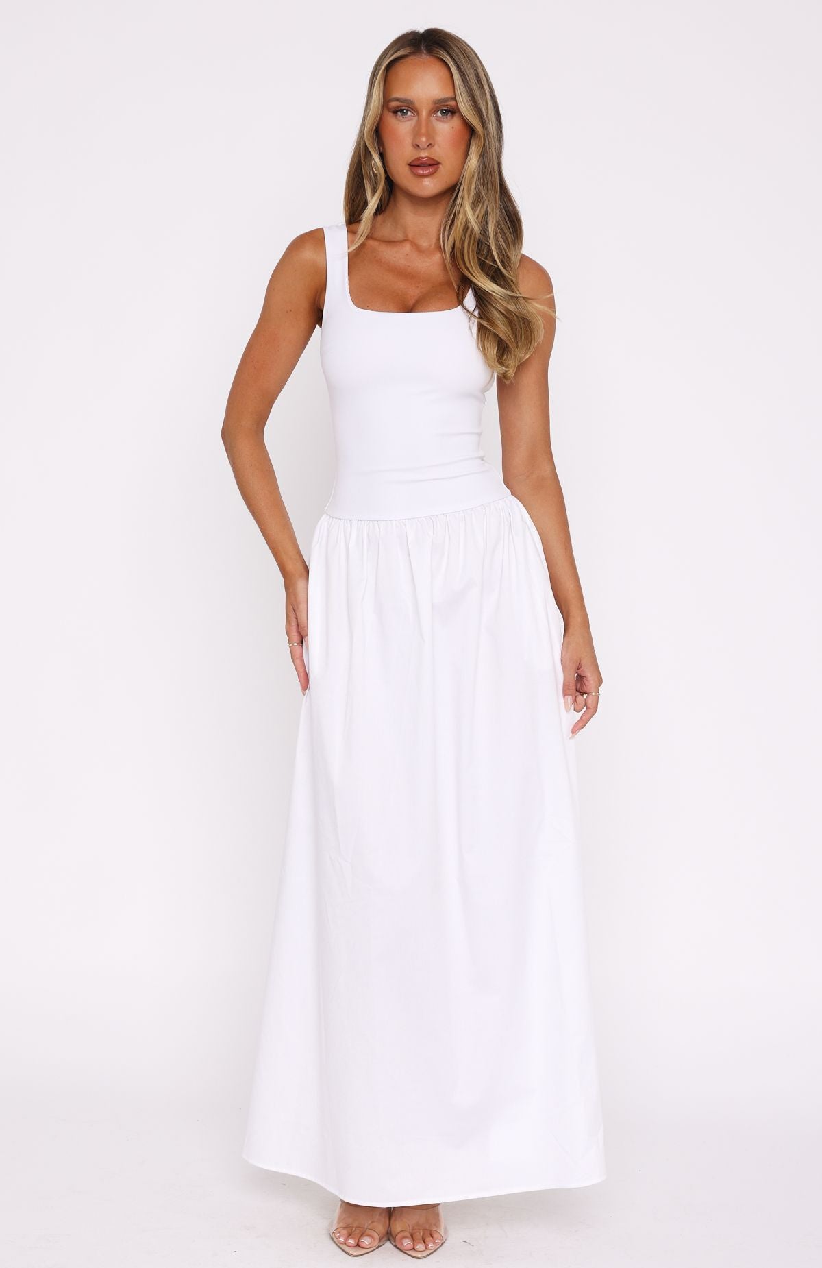 Ultimate Summer Bliss Maxi Dress - Pure White