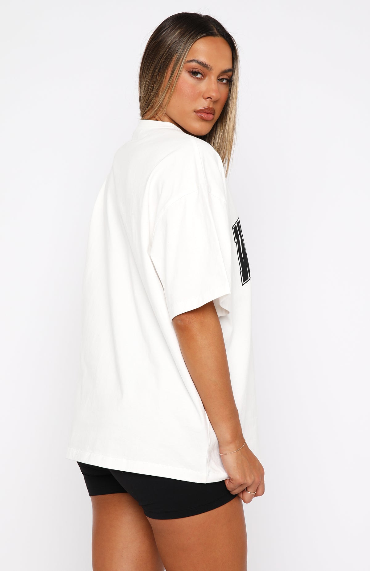 Premium Decade Classics Varsity Oversized Tee - White