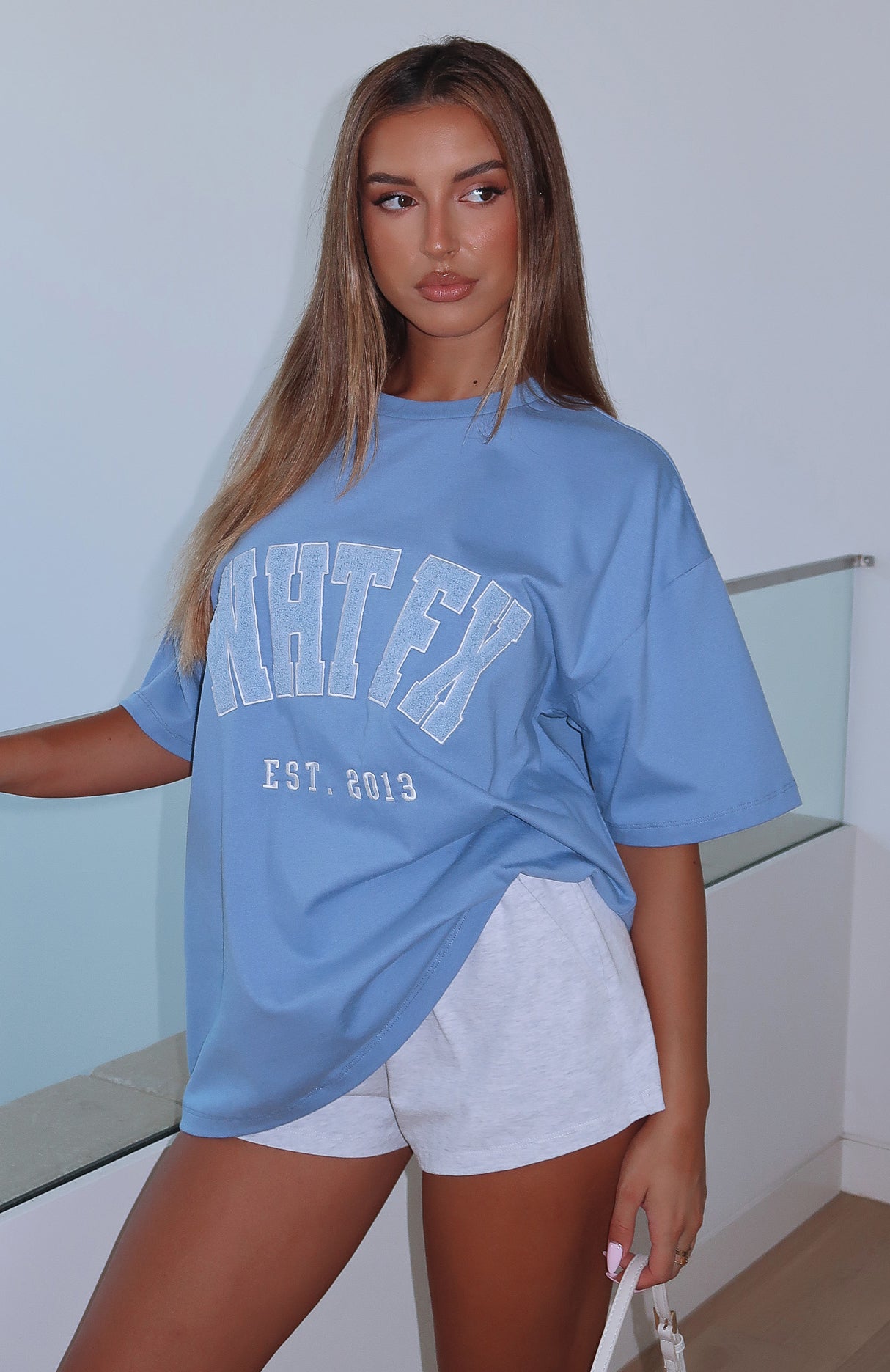 Premium Give It Away Oversized Tee in Dusty Blue | Ultimate Comfort & Style