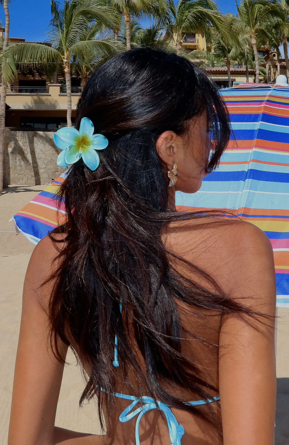 Ultimate Floral Charm Hair Clip - Summer Blue