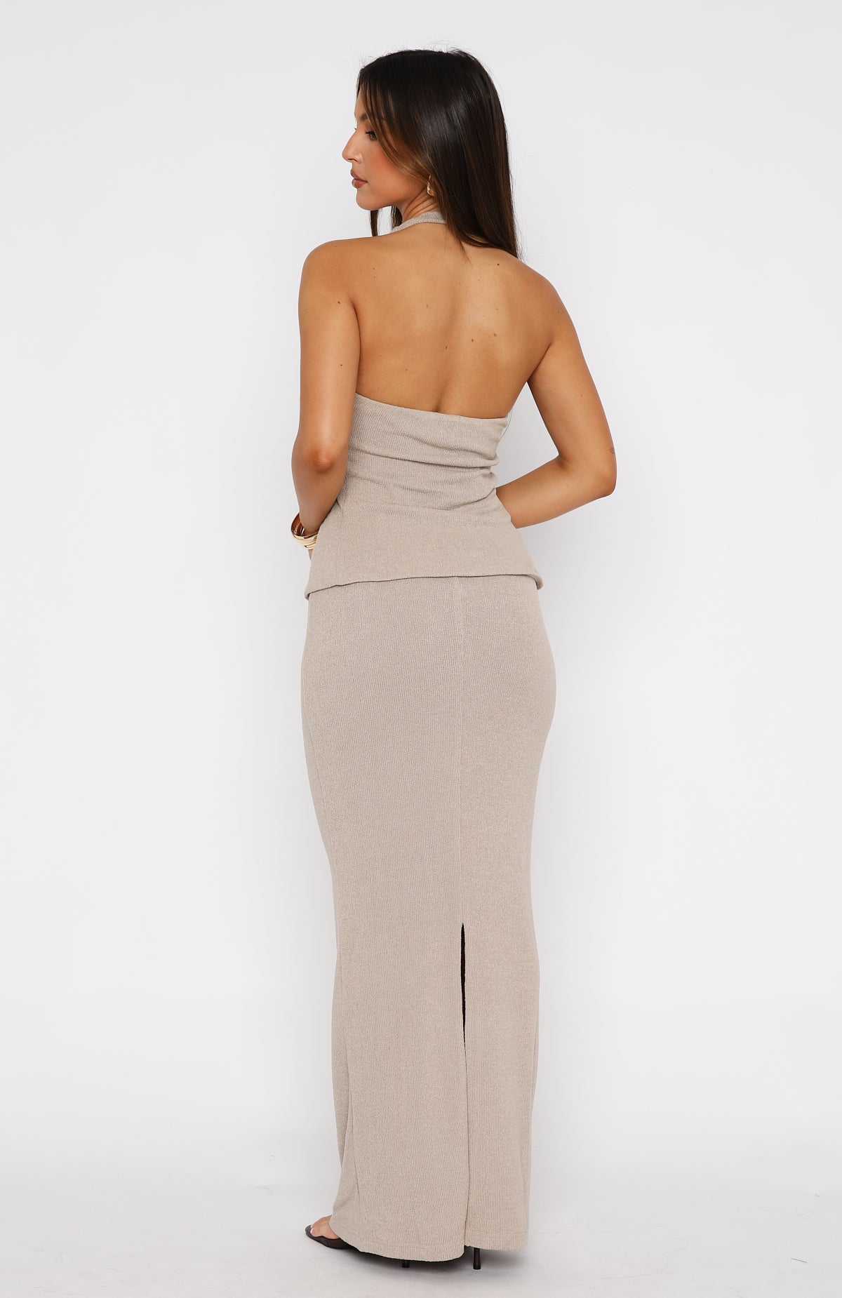 Premium First Light Maxi Skirt in Taupe – Ultimate Style & Comfort