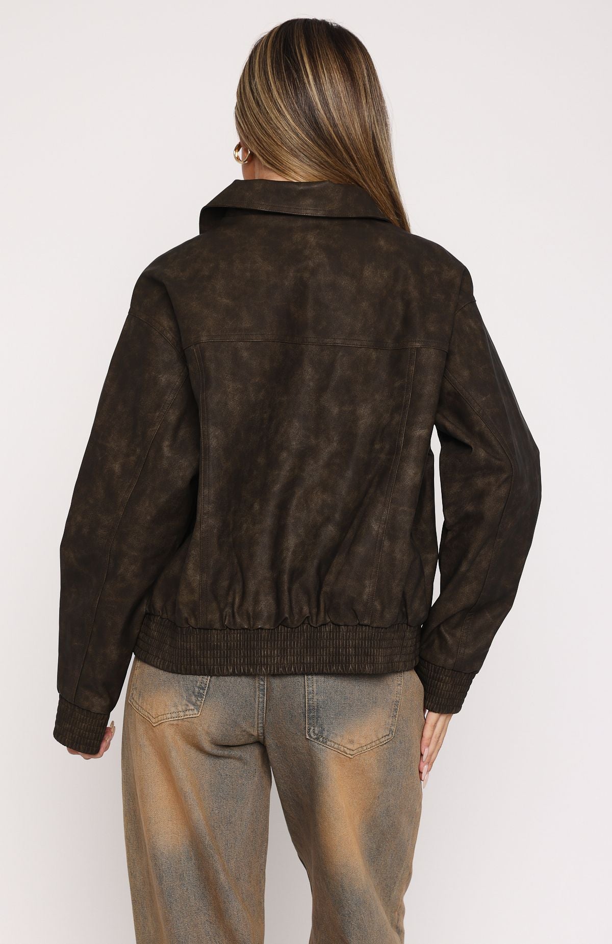 Premium PU Bomber Jacket in Chocolate - Ultimate Style Upgrade