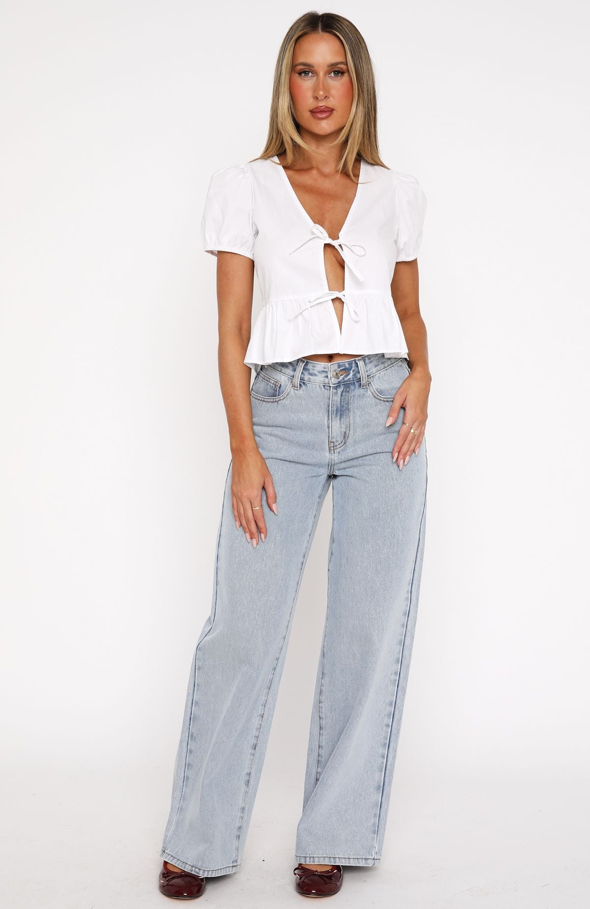 Premium Lily Mid Rise Wide Leg Jeans - Ultimate Comfort & Style