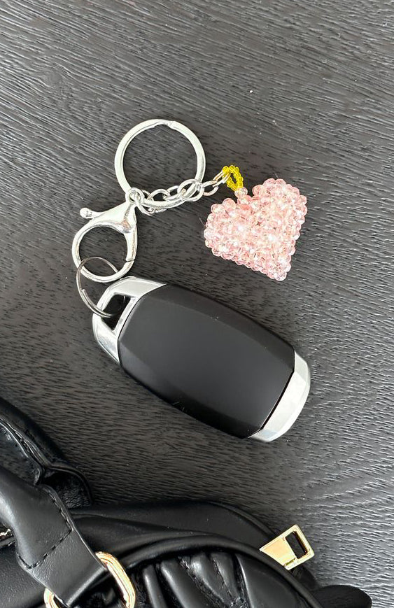 Premium Wolfie Heart Key Ring - Pink