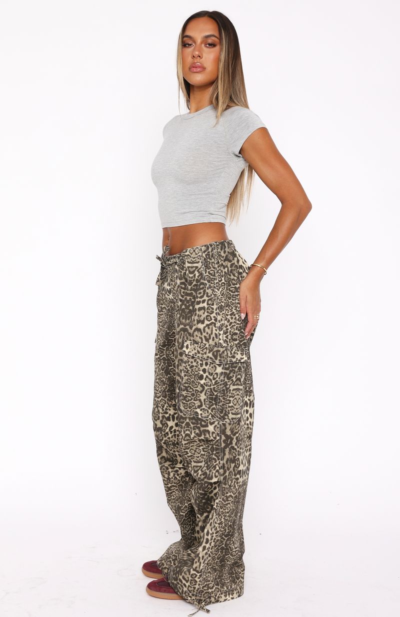 Premium Leopard Print Parachute Pants