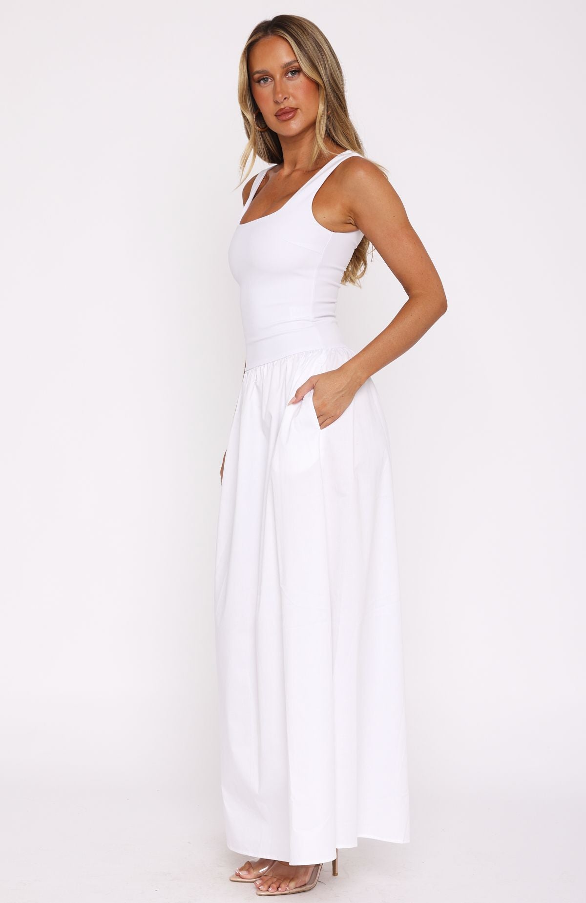 Ultimate Summer Bliss Maxi Dress - Pure White