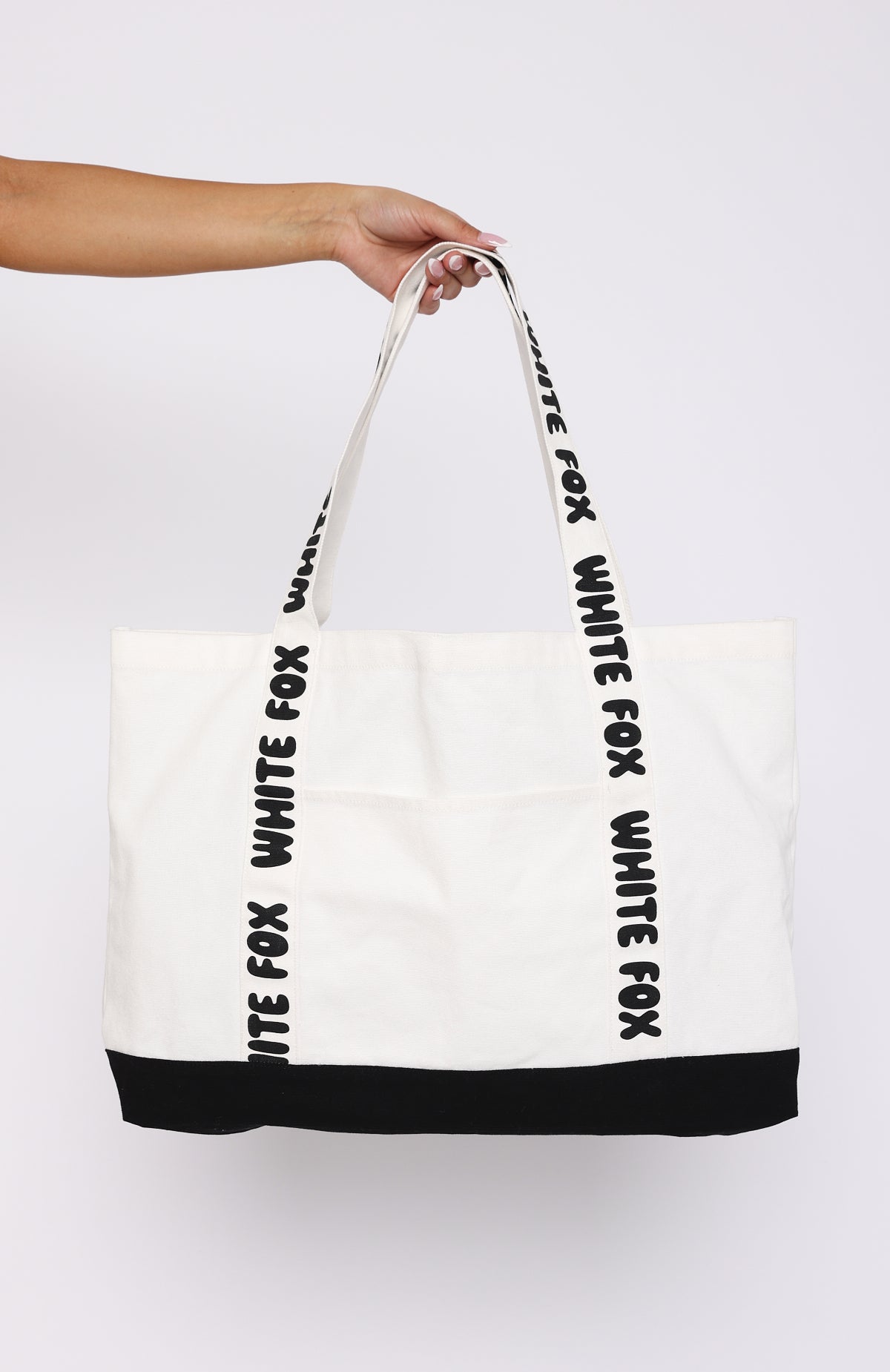 Premium Queen Energy Tote Bag - Off White & Black - Ultimate Style Upgrade