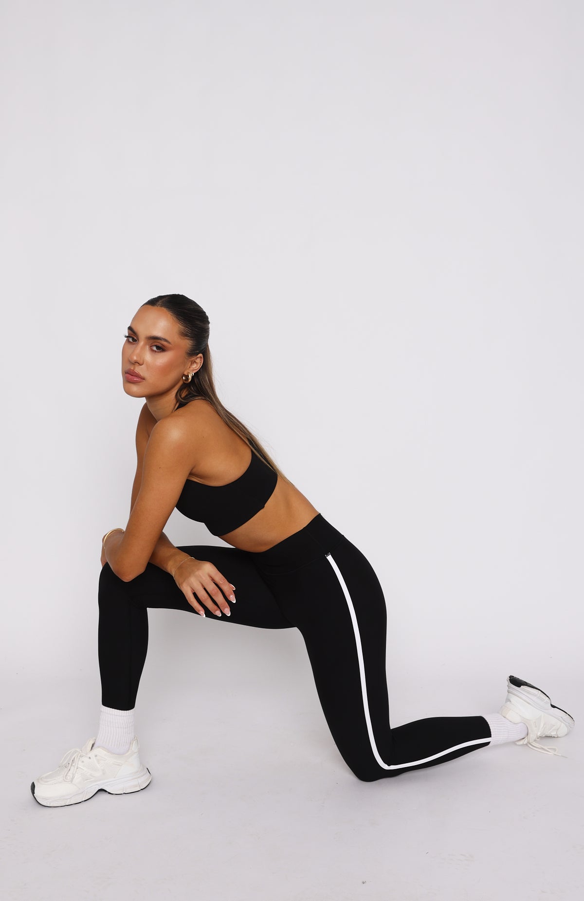 Ultimate Core Workout High Waisted Leggings - Black/White