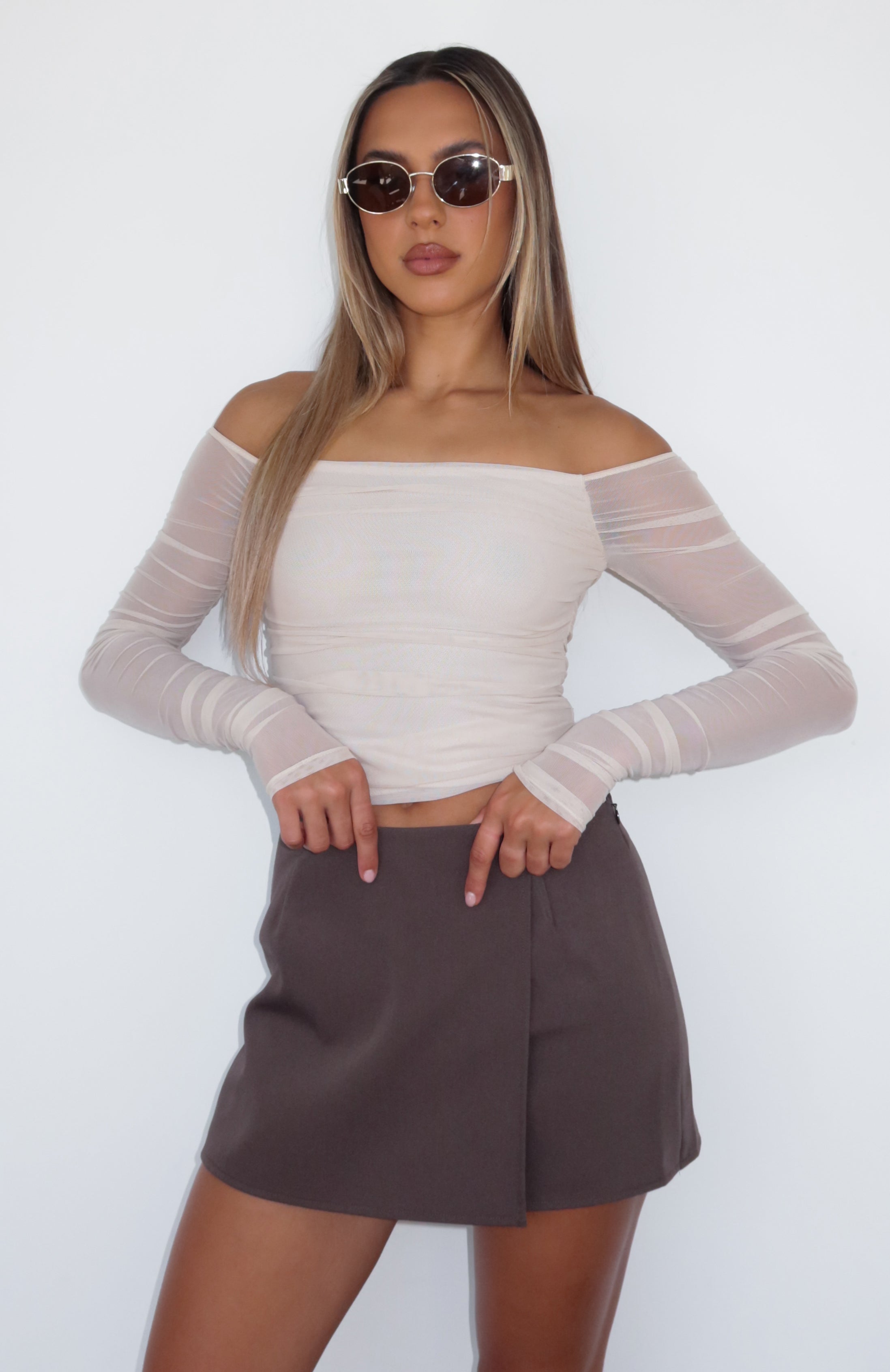 Premium Hear Me Now Mini Skort in Chocolate - Ultimate Style Upgrade