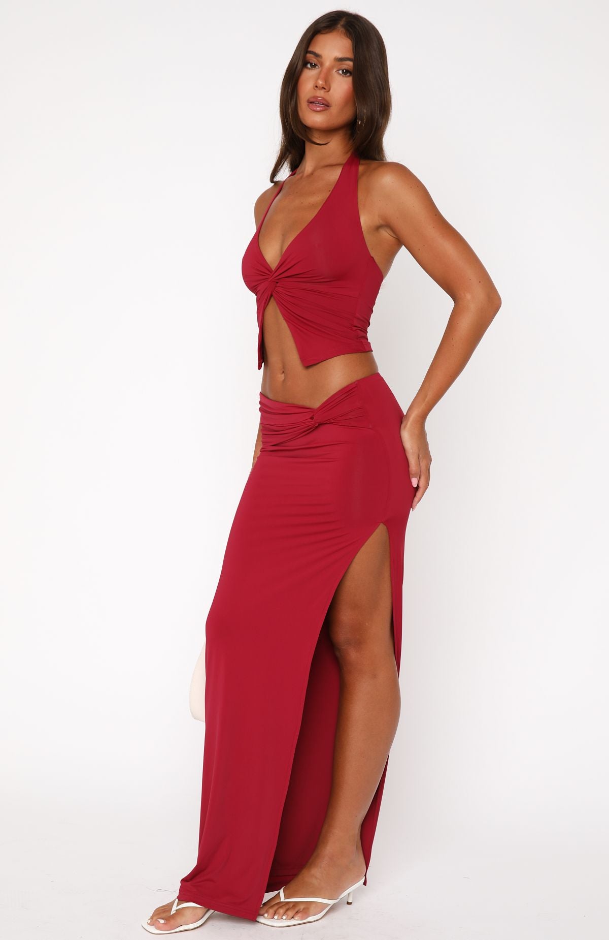 Premium Burgundy Maxi Skirt - Ultimate Style Upgrade