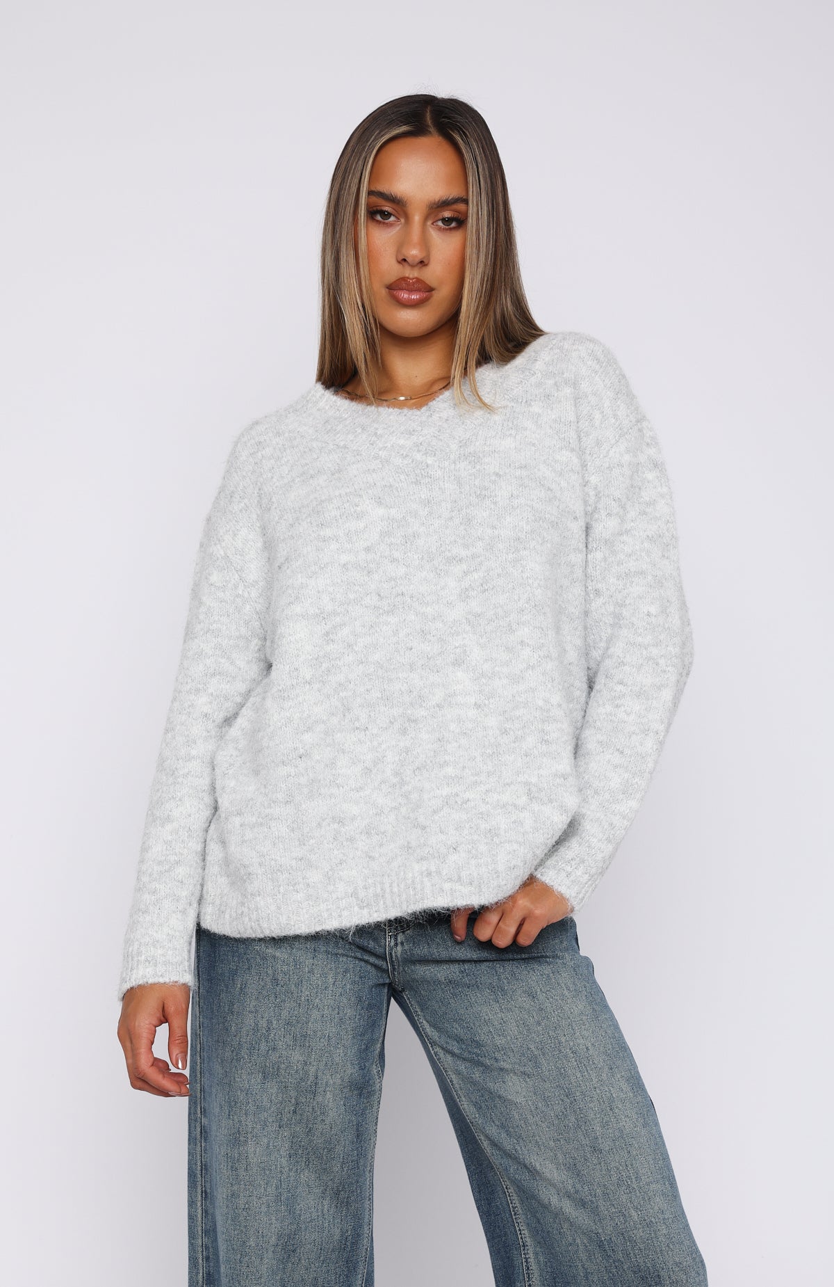 Premium Oversized Sweater - Light Grey | Ultimate Winter Essential
