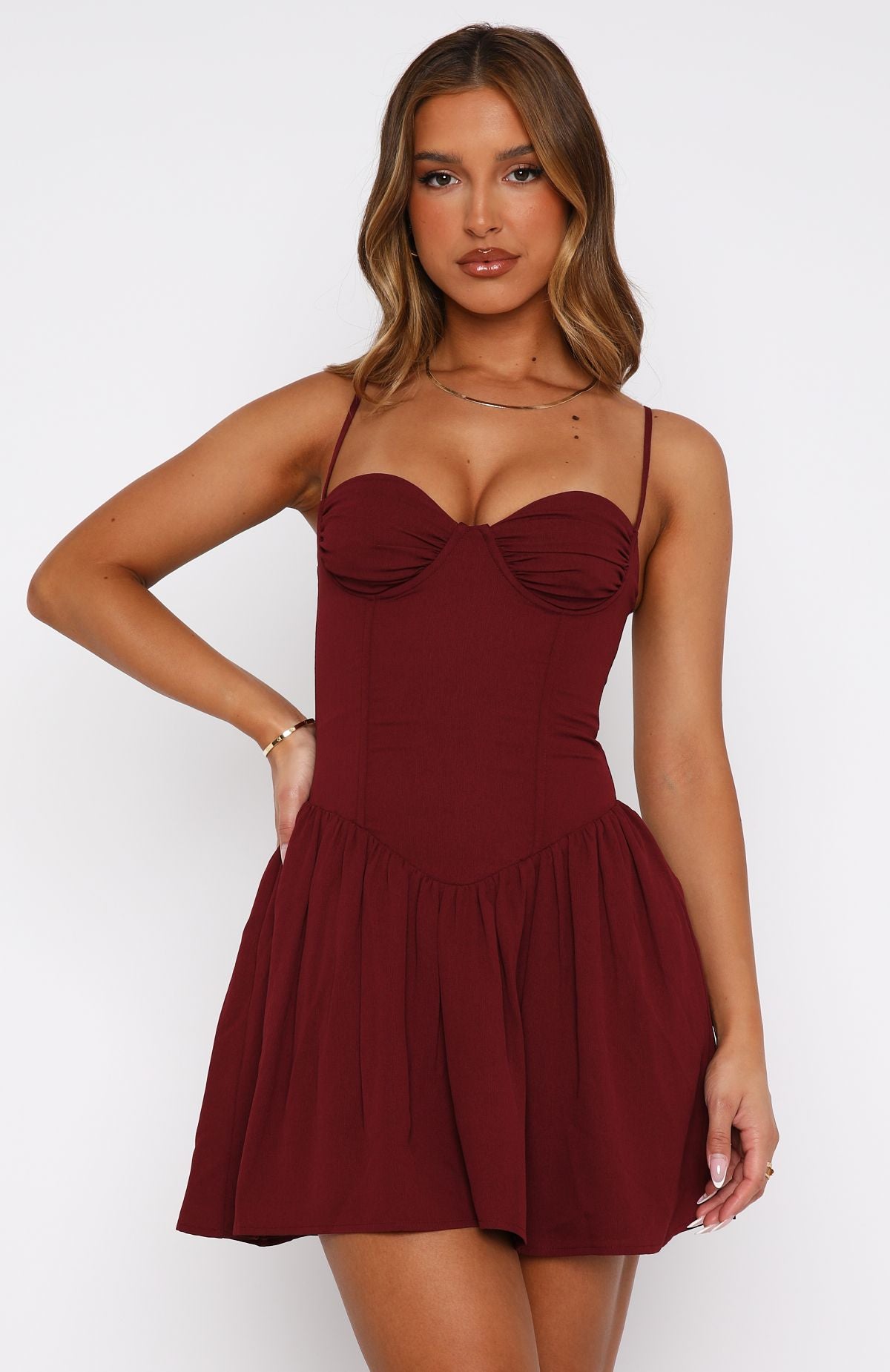 Ultimate Date Night Mini Dress - Wine