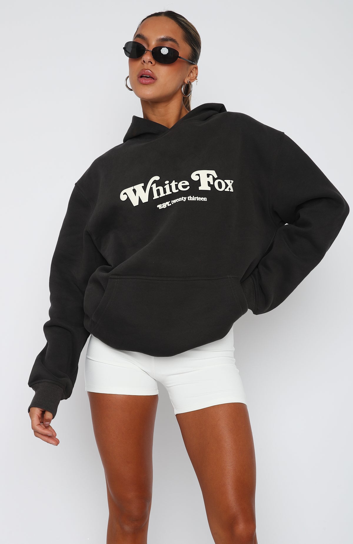 Premium Twin Flame Oversized Hoodie - Charcoal Grey