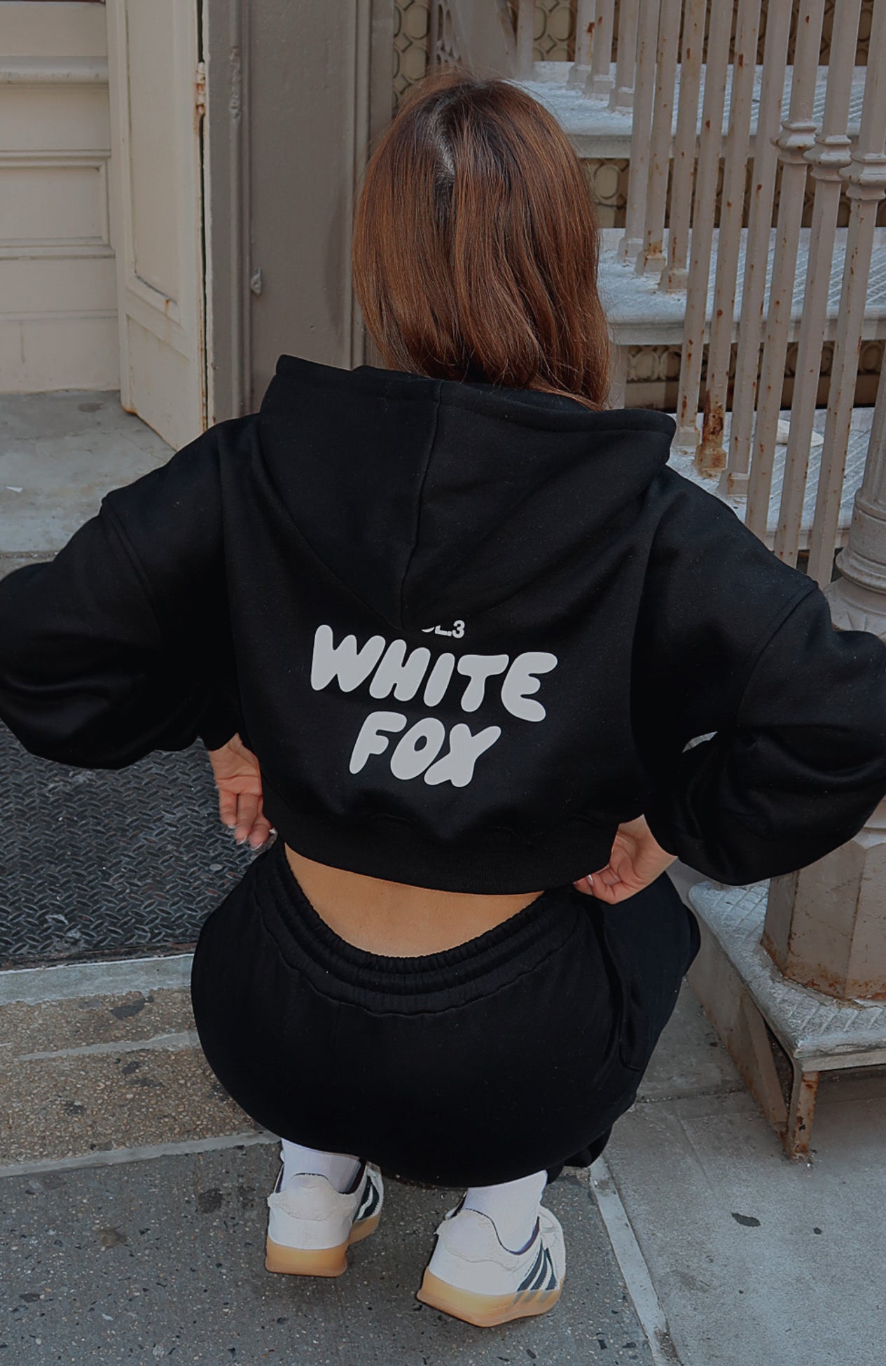 Premium Offstage Cropped Zip Hoodie - Monochrome Style