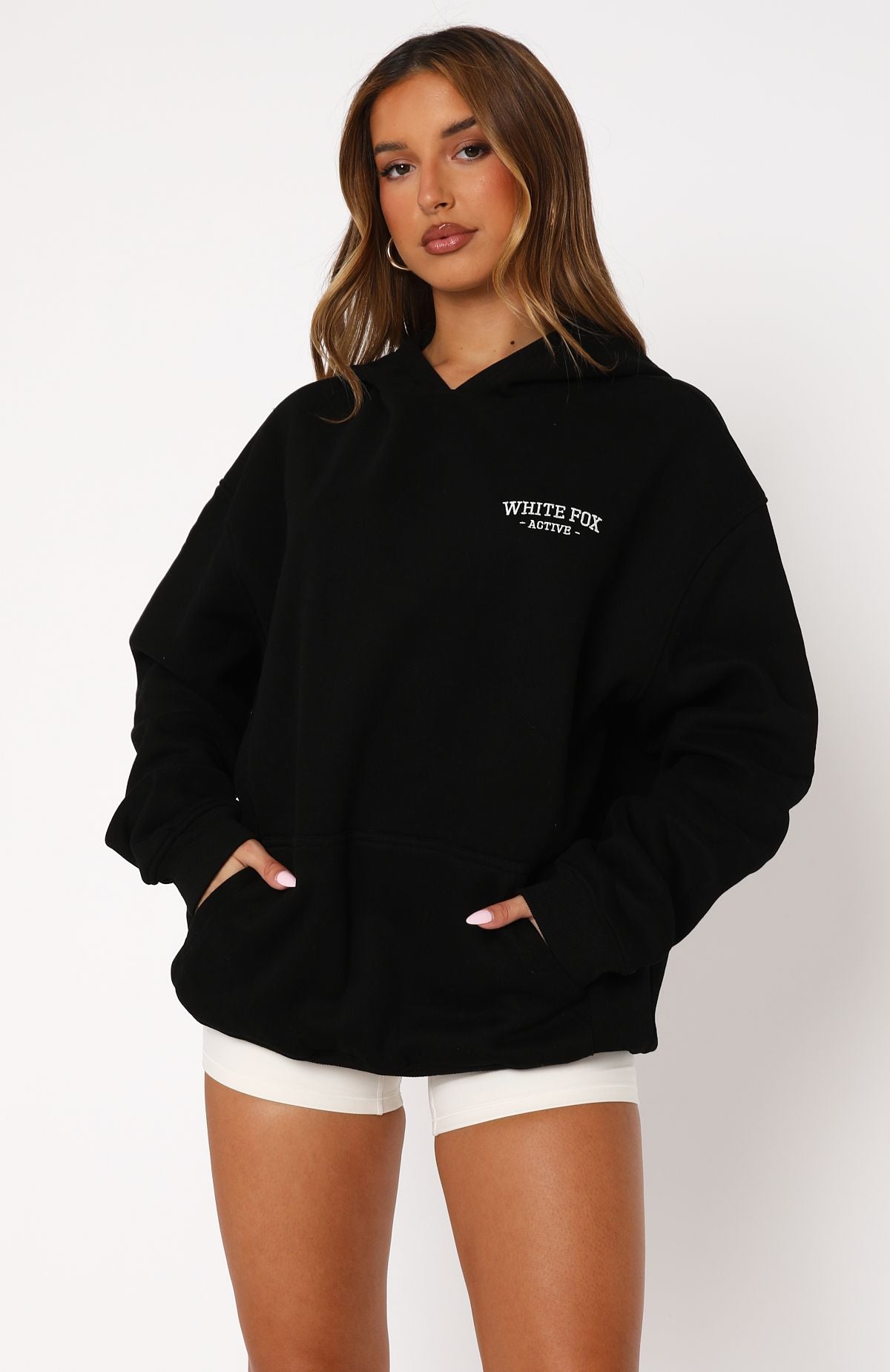 Premium Oversized Hoodie - Black | Ultimate Comfort by White Fox Active