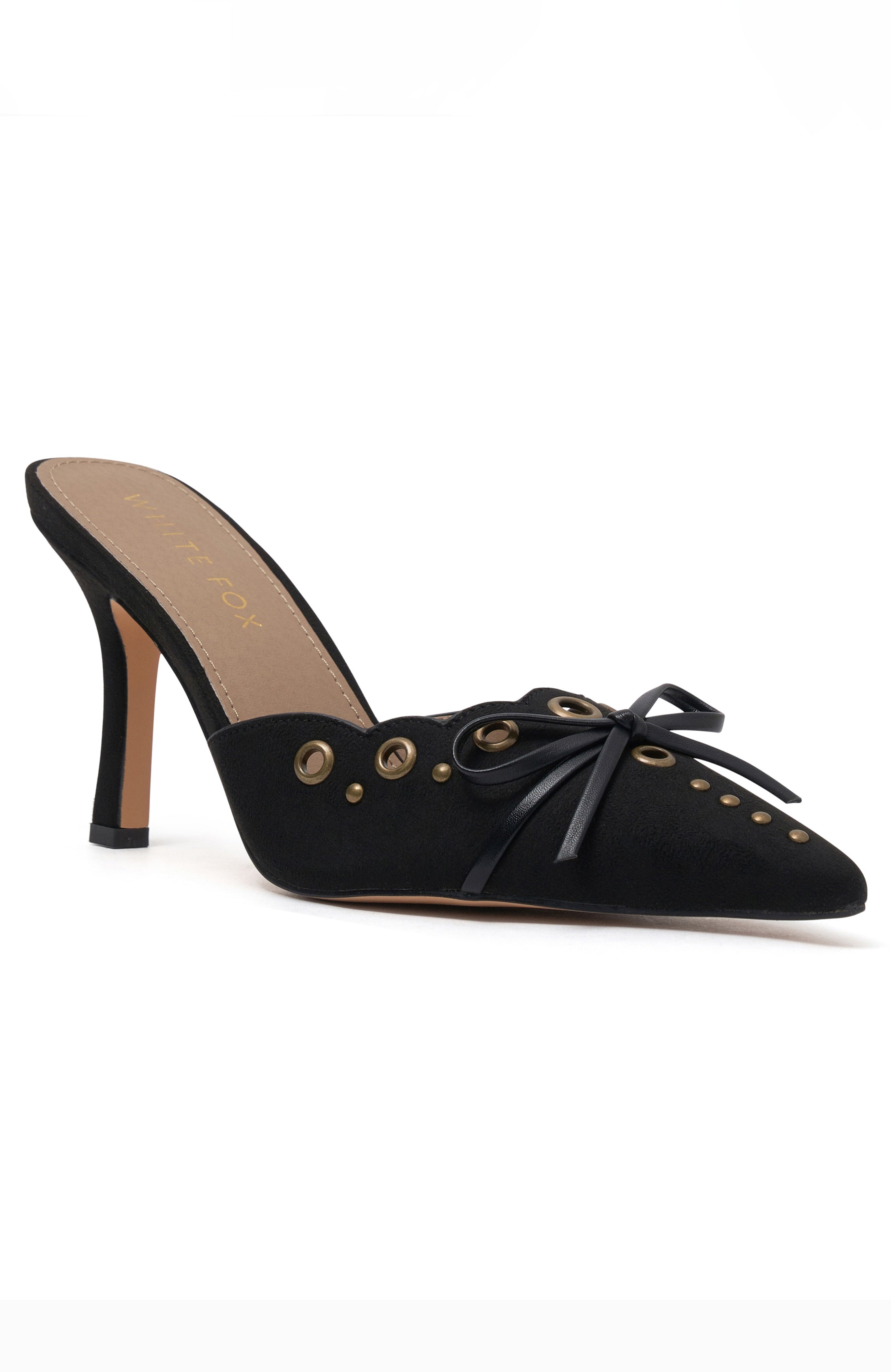 Premium Leina Black Suede Heels - Vintage Chic