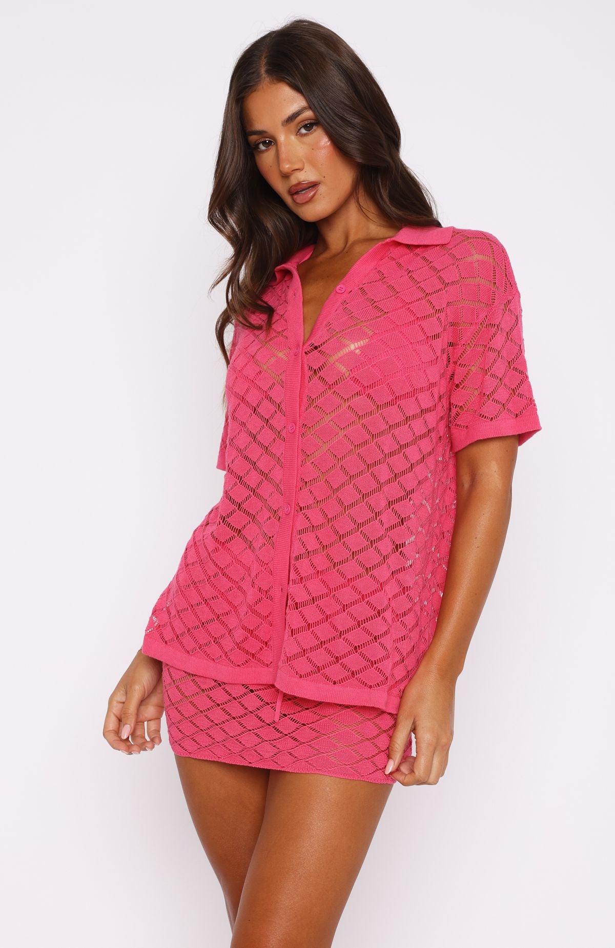 Premium All For Me Knit Shirt - Candy Pink