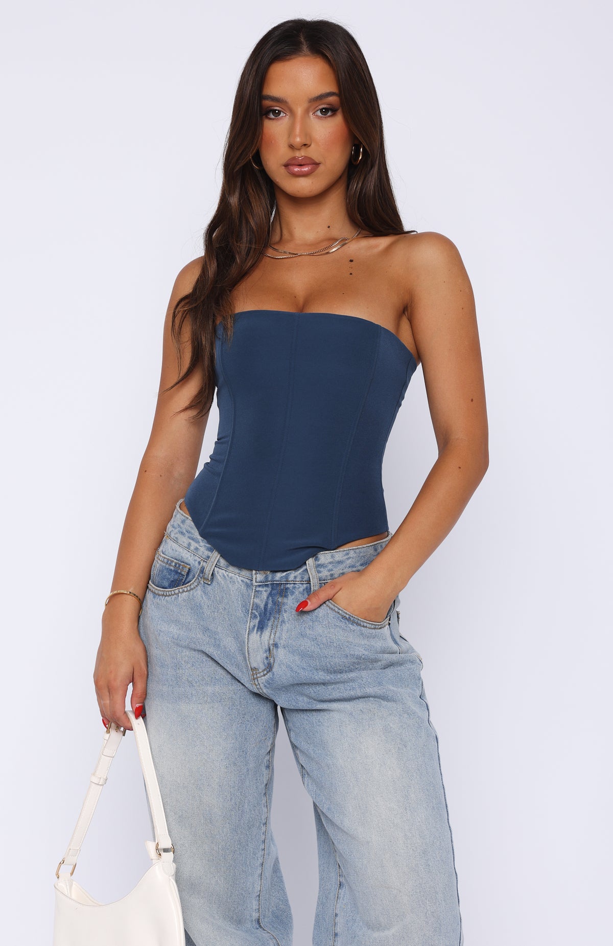 Ultimate Let It Go Strapless Bustier - Petrol Elegance