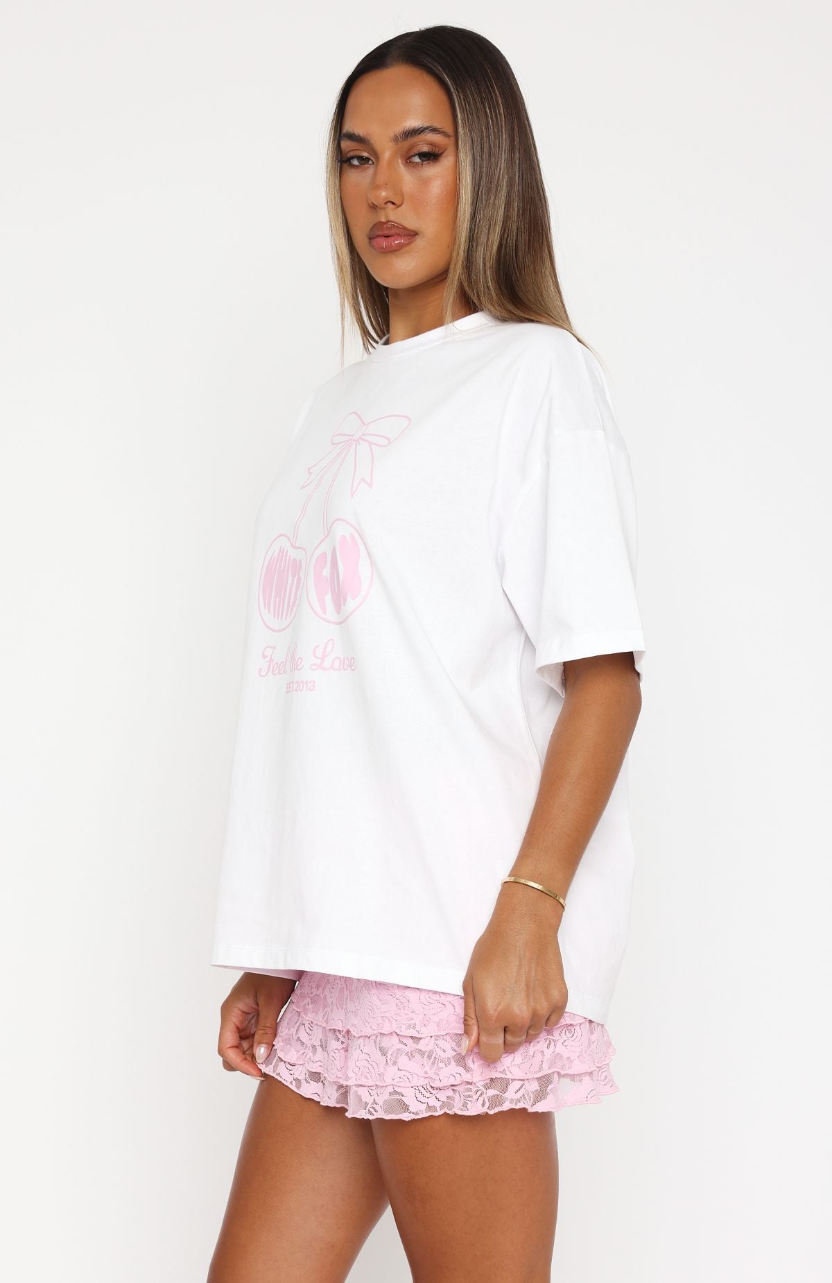 Premium Love Of My Life Oversized Tee - White