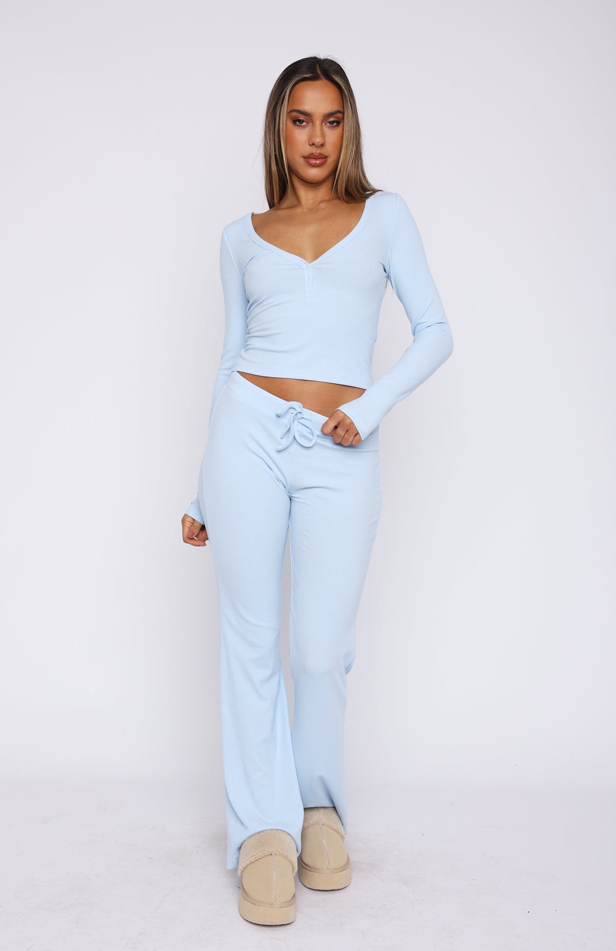 Ultimate Comfort Don't Wake Me Up Pyjama Set - Baby Blue