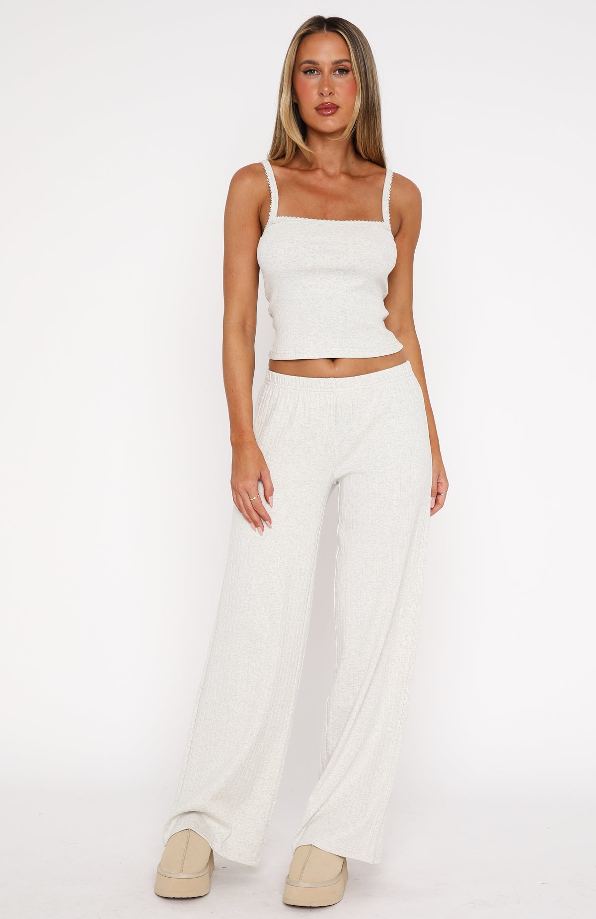 Premium Happier Now Pyjama Pants - Grey Marle | Ultimate Comfort