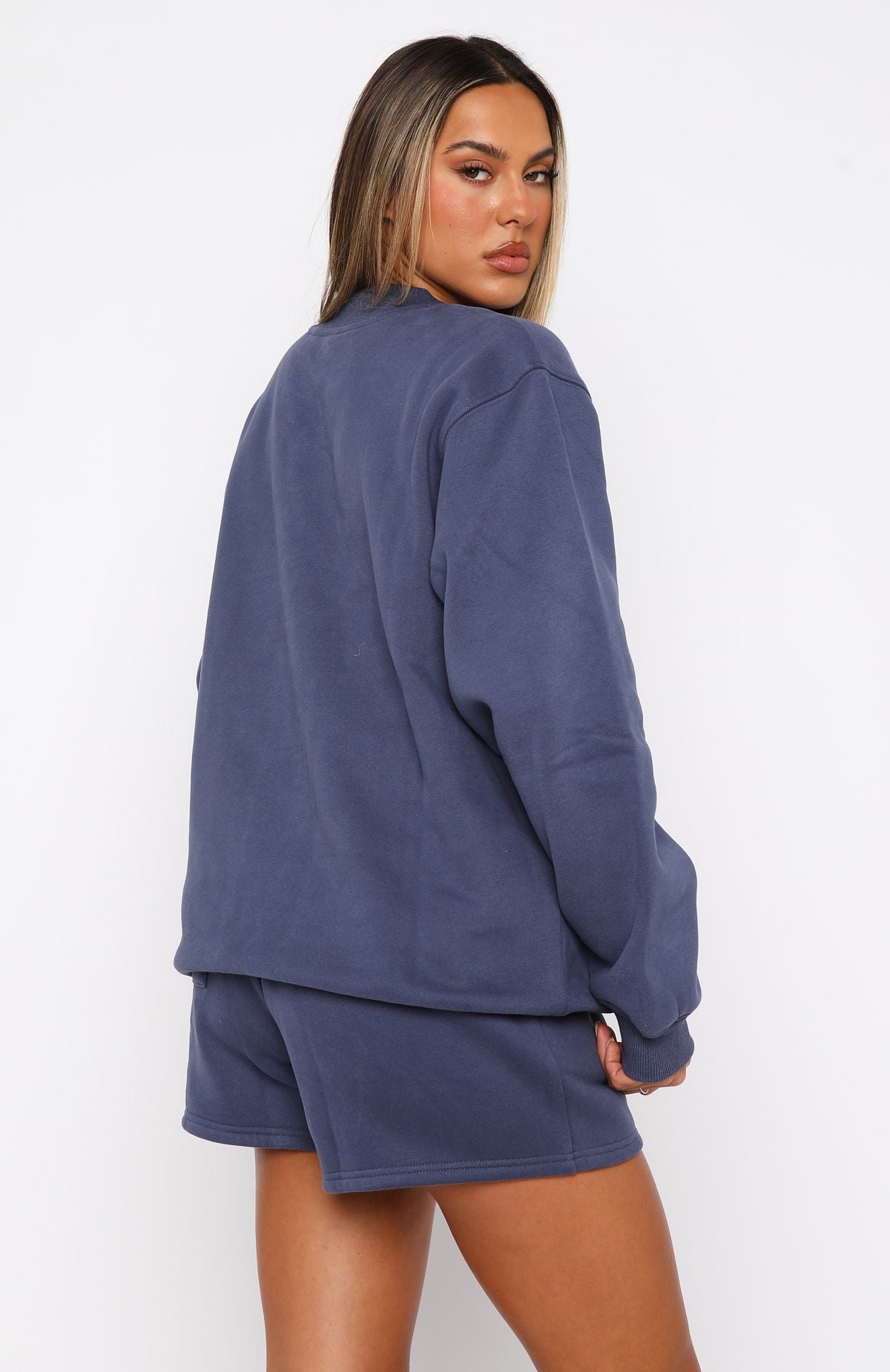 Premium Après Ski Club Oversized Sweater in Navy