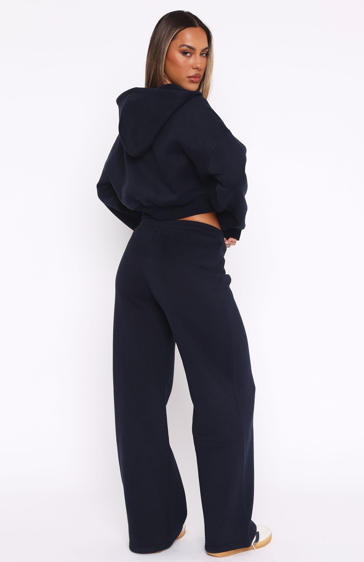 Premium Wide Leg Sweatpants in Navy - Ultimate Comfort