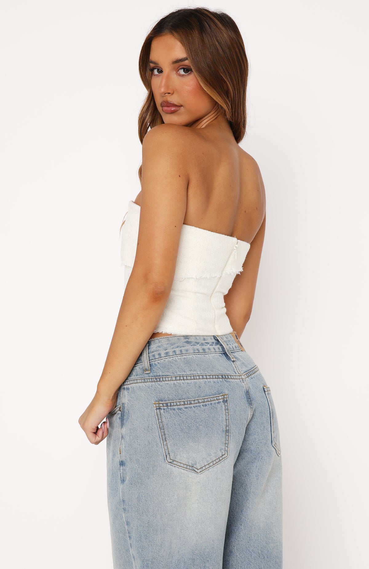 Ultimate Strapless Bustier - Off White | Premium Fit & Shine