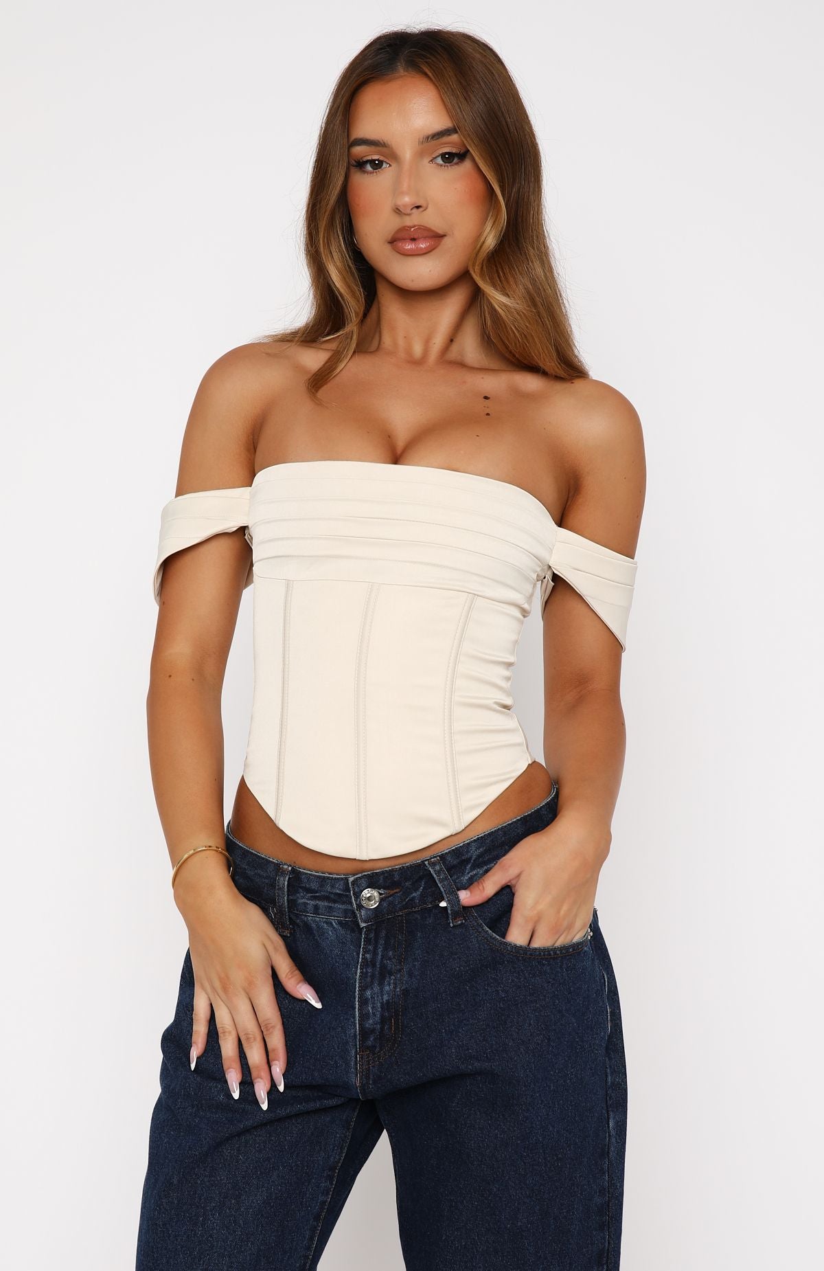Ultimate Midnight Magic Bustier - Champagne Elegance