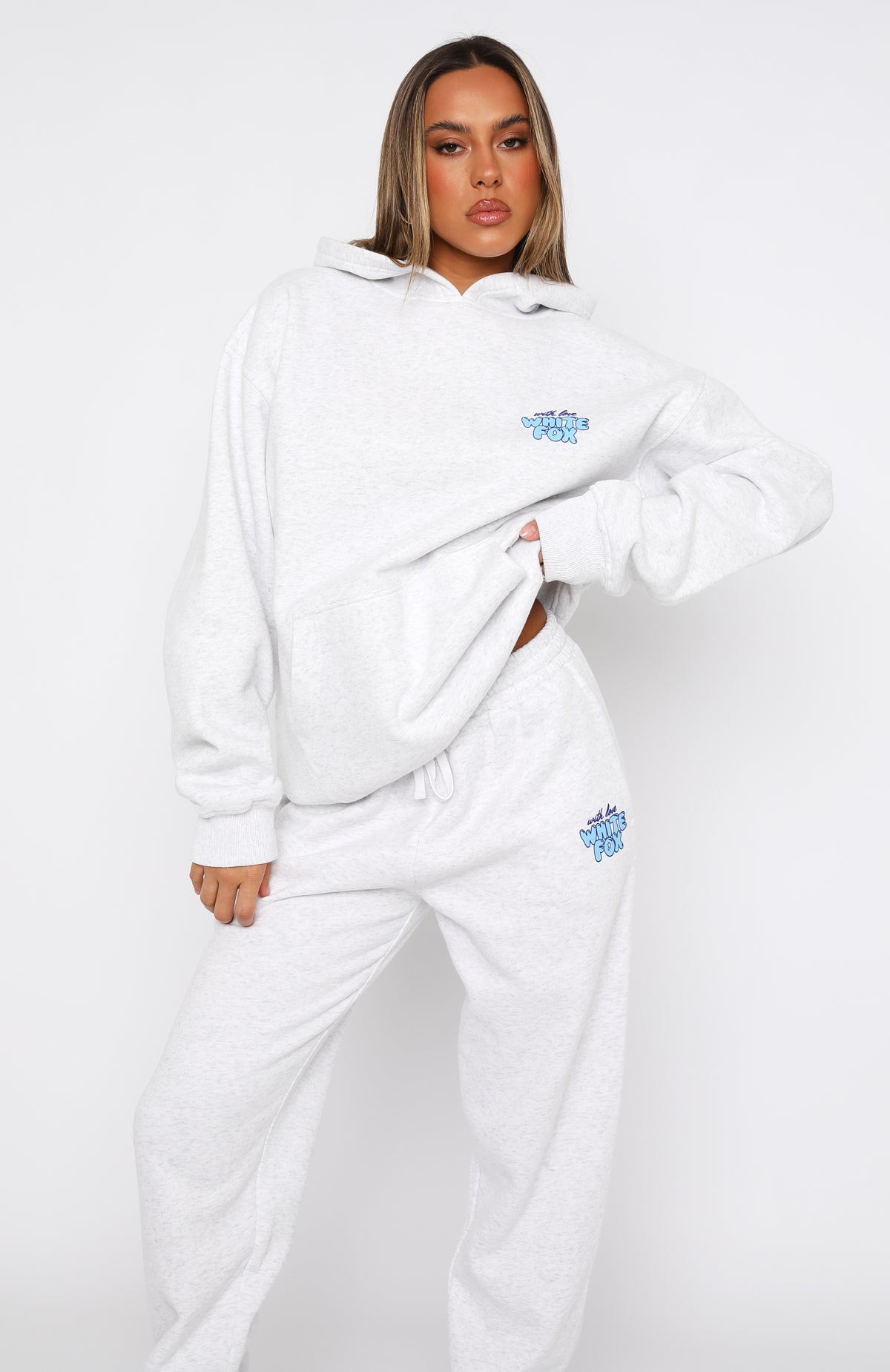 Ultimate Comfort With Love Always Oversized Hoodie - Grey Marle