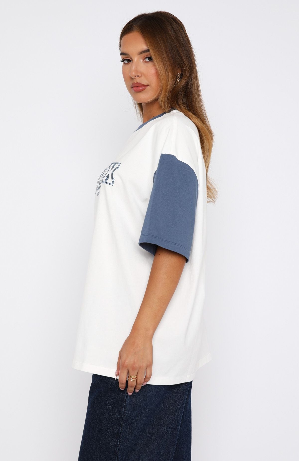 Premium Oversized Cotton Tee - Fearlessly Flying White