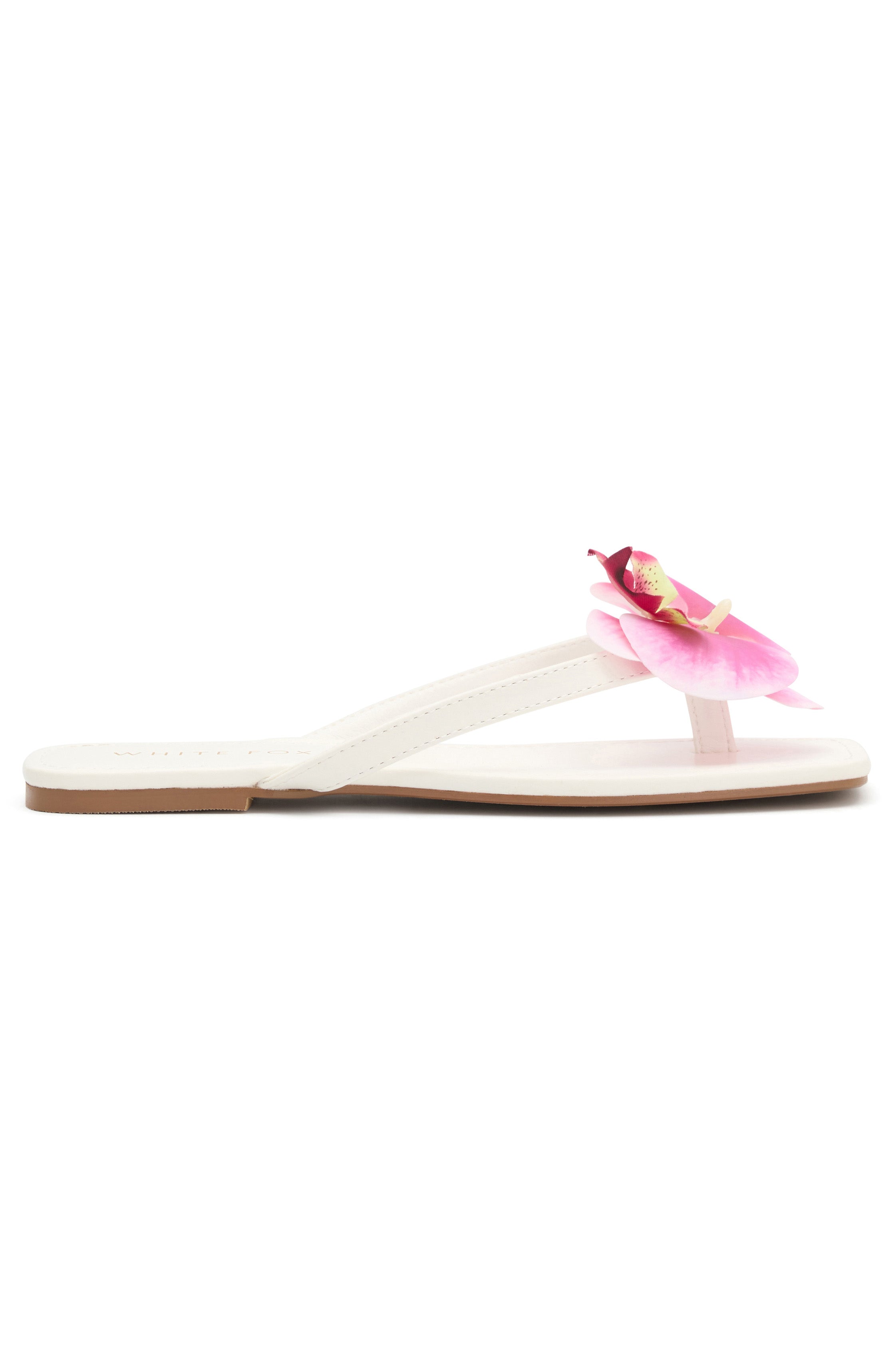 Premium Floral Sandals - White & Purple