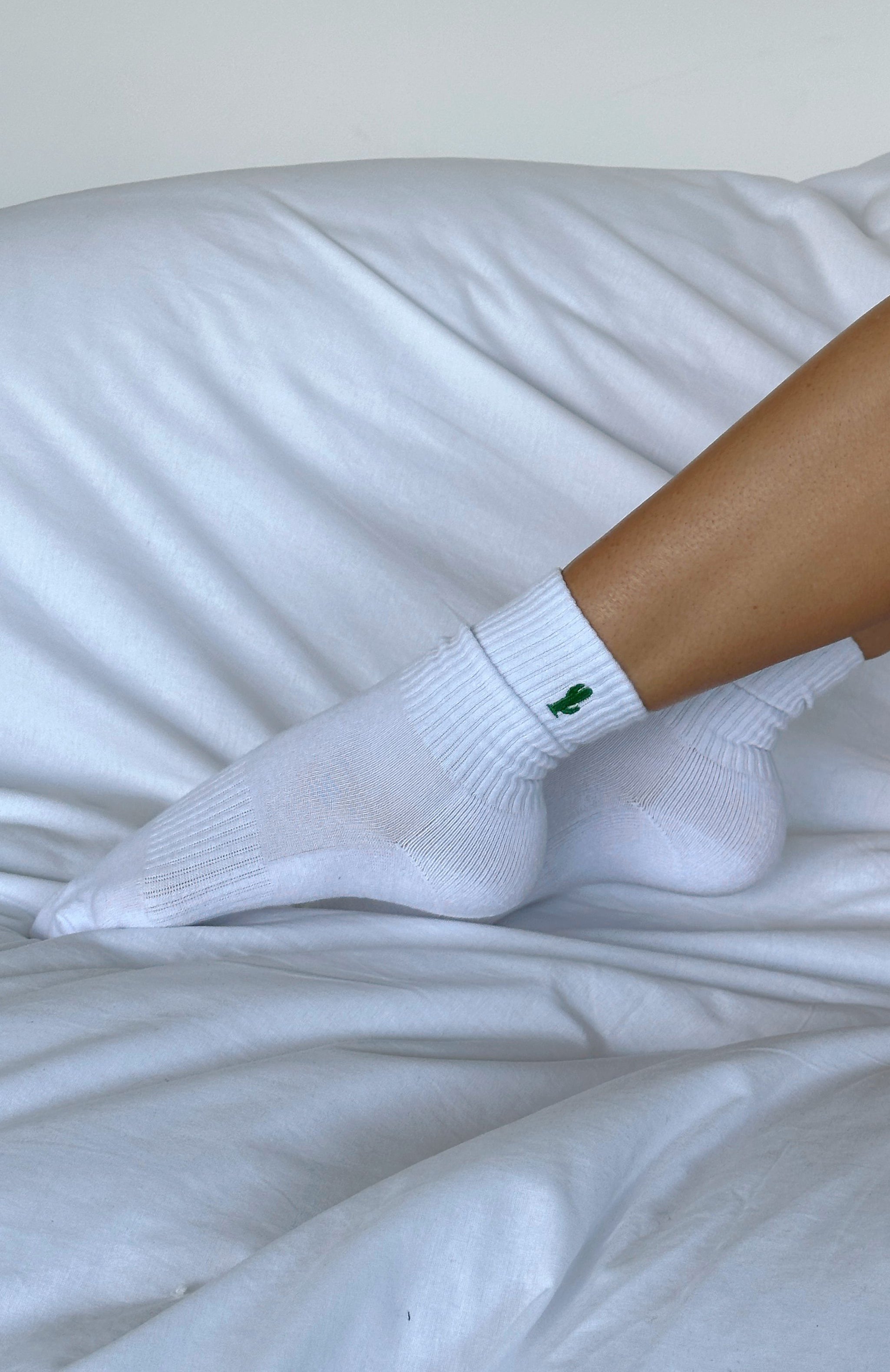 Premium Comfort White Crew Socks