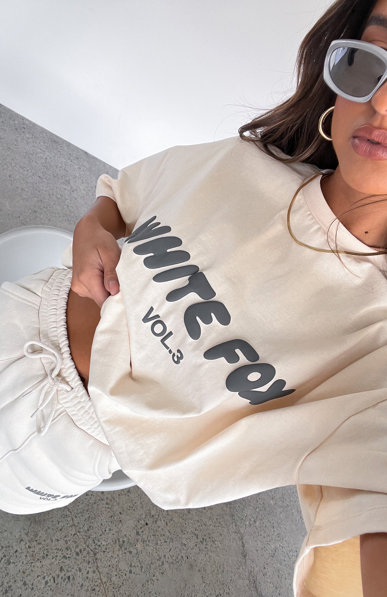 Premium Oversized Offstage Tee - Pebble | Ultimate Comfort