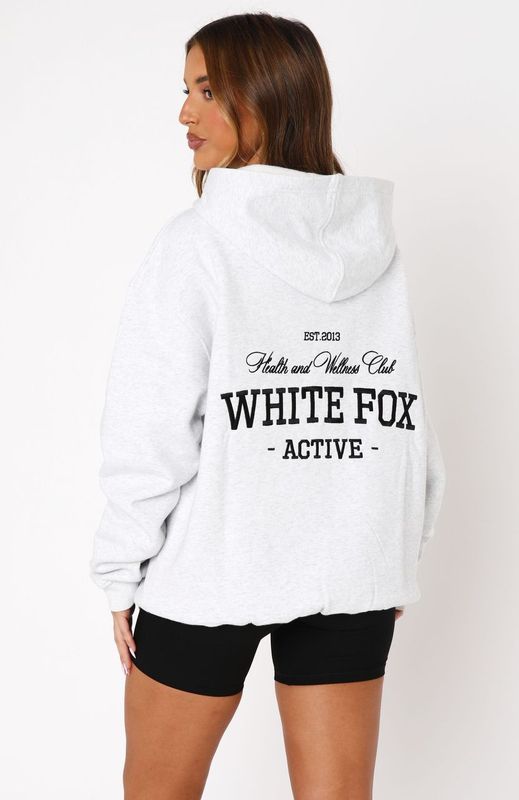 Premium Oversized Hoodie - Grey Marle | Ultimate Comfort by White Fox Active