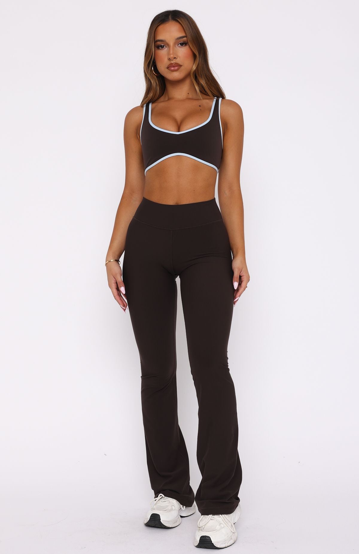 Premium Stay Active Flare Leggings - Espresso