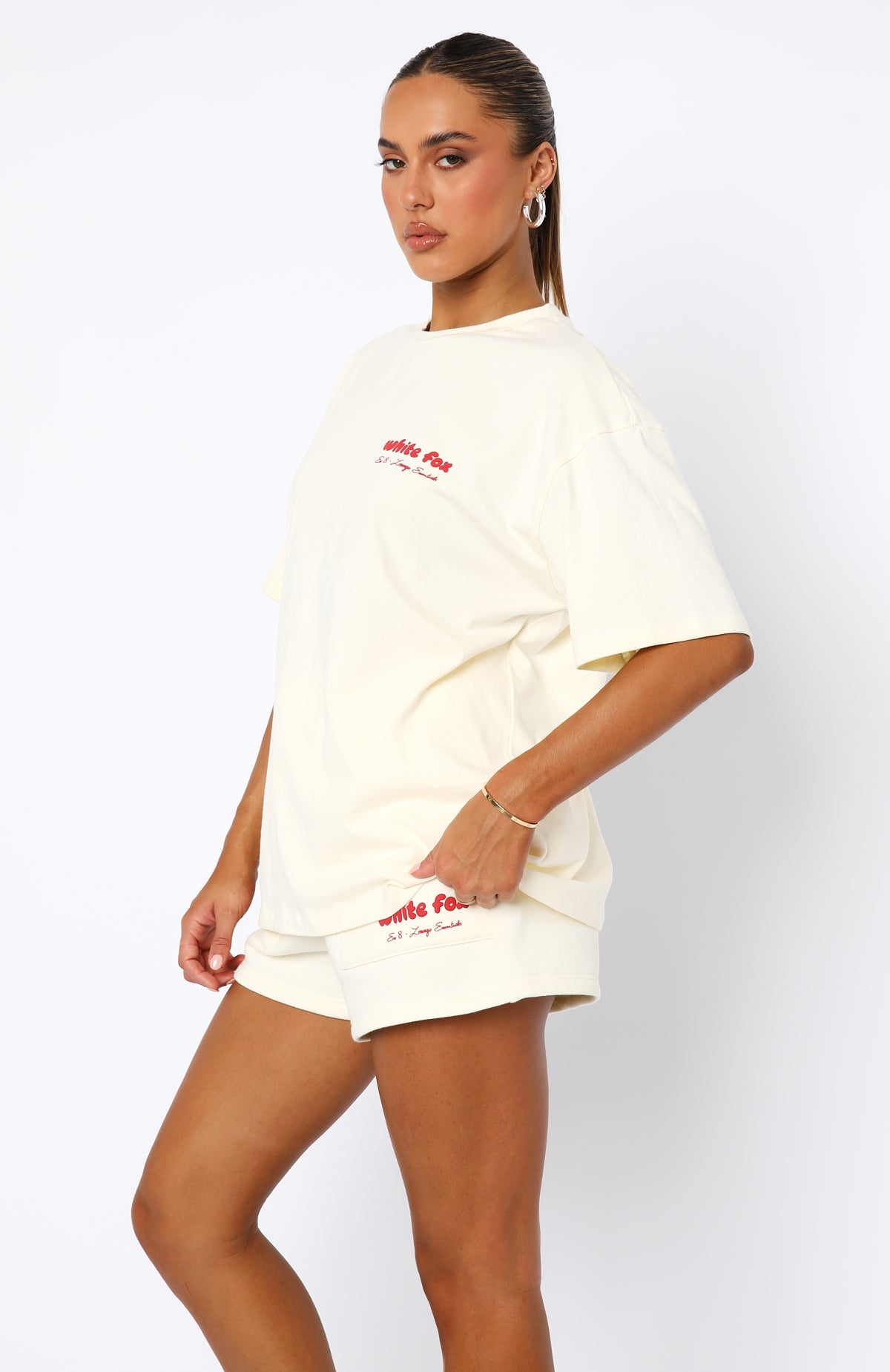 Premium Era 8 Oversized Tee - Cherry Cream | Ultimate Lounge Upgrade