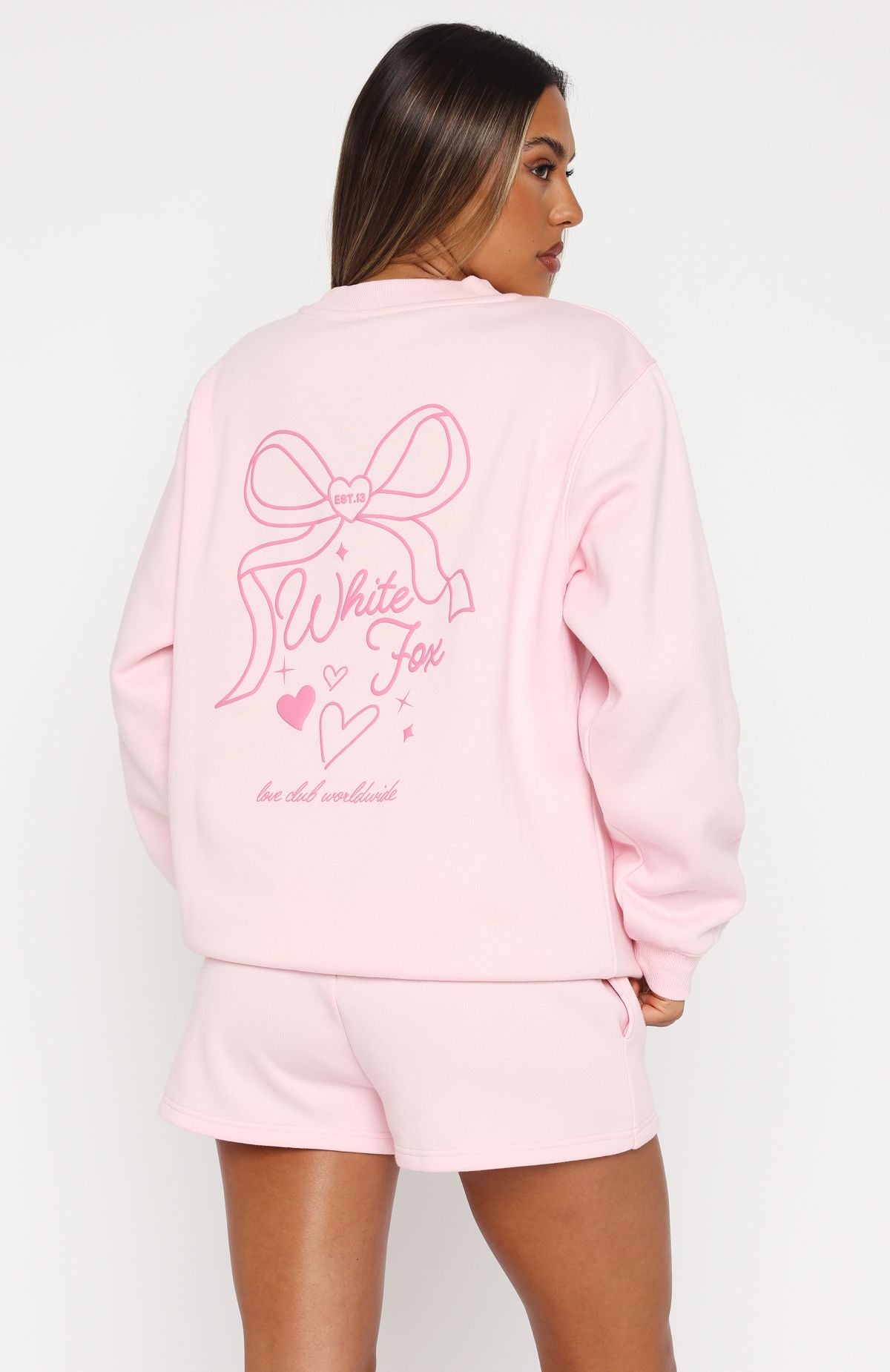 Premium Love You Forever Oversized Sweater - Soft Pink