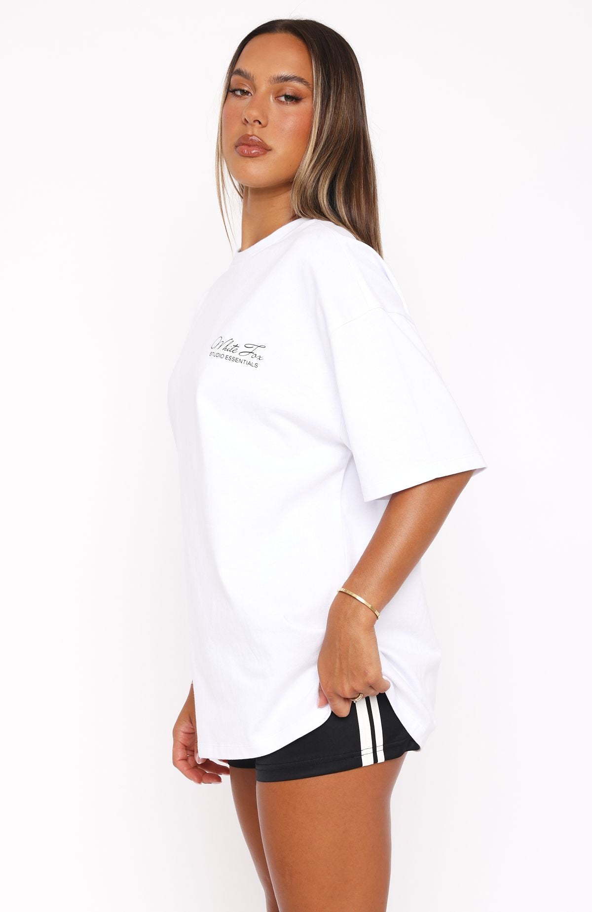 Premium Studio Classic Oversized Tee - Ultimate Comfort White