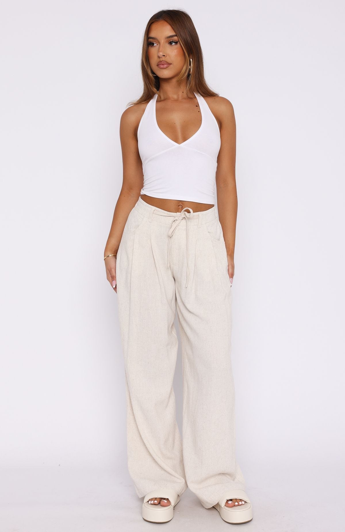 Premium Hiding Out Wide Leg Pants - Ultimate Comfort in Oat