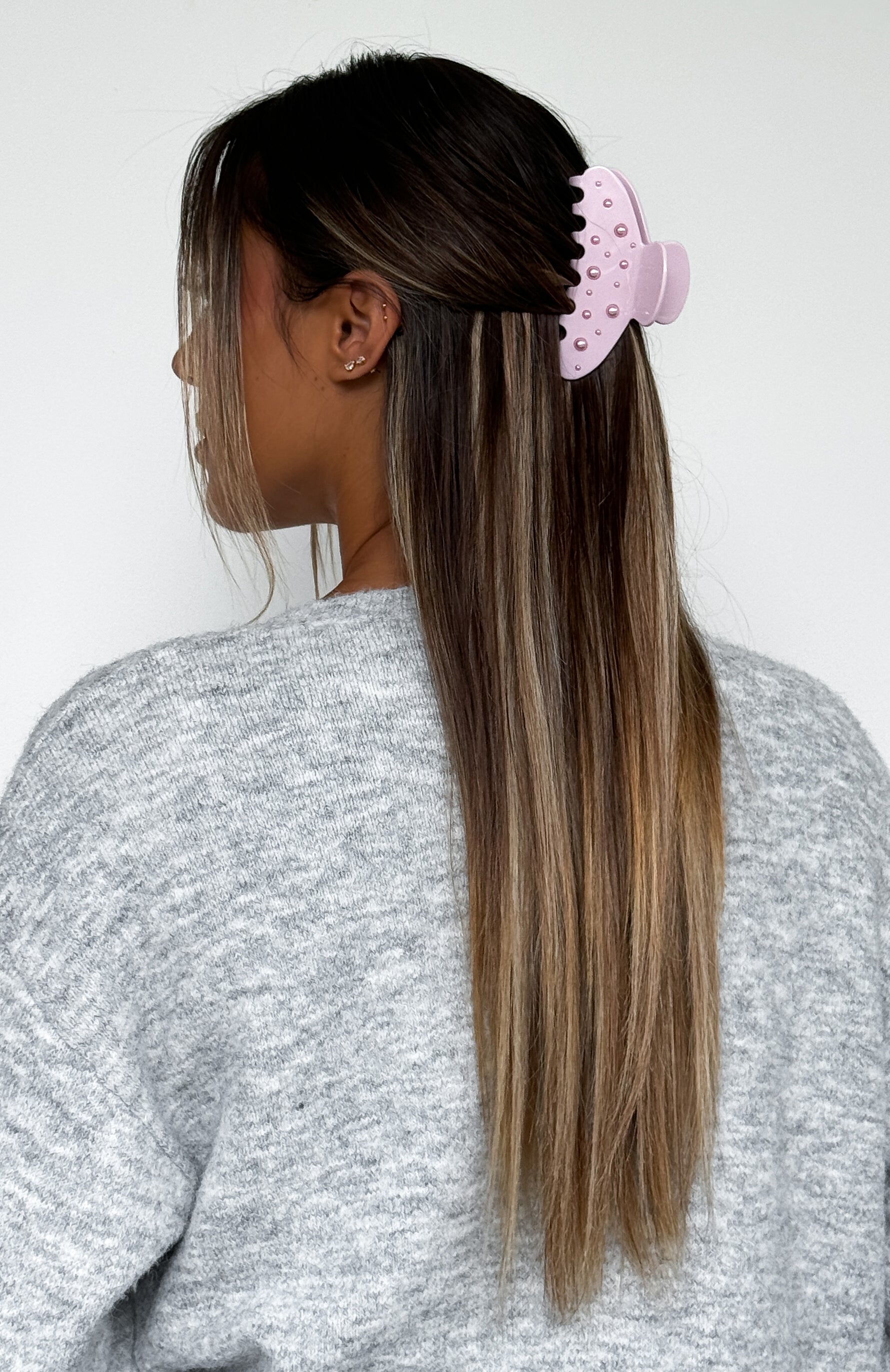 Premium Fiona Hair Clip - Baby Pink Sparkle