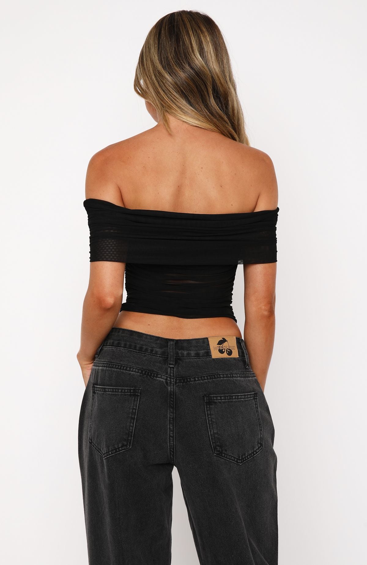 Premium Show Out Mesh Top - Black