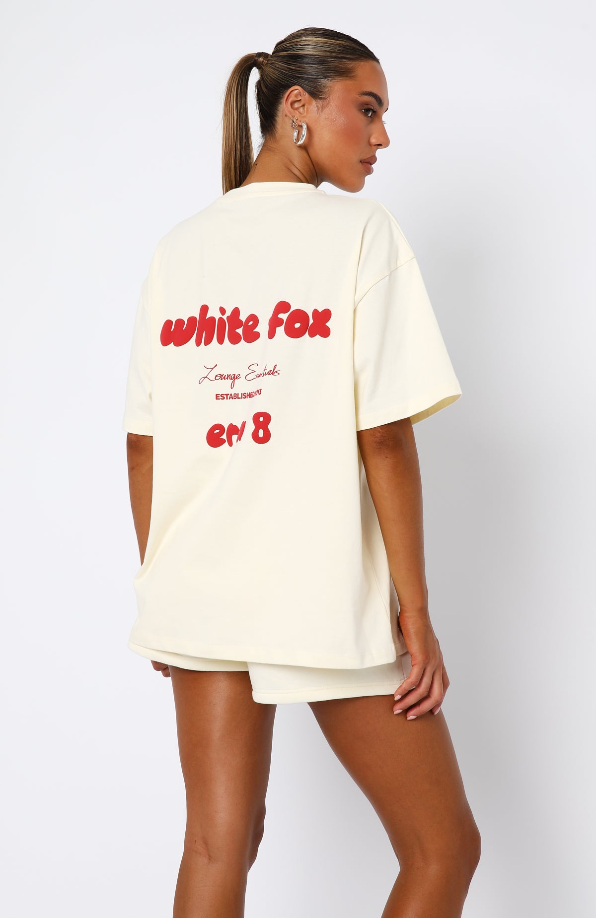 Premium Era 8 Oversized Tee - Cherry Cream | Ultimate Lounge Upgrade